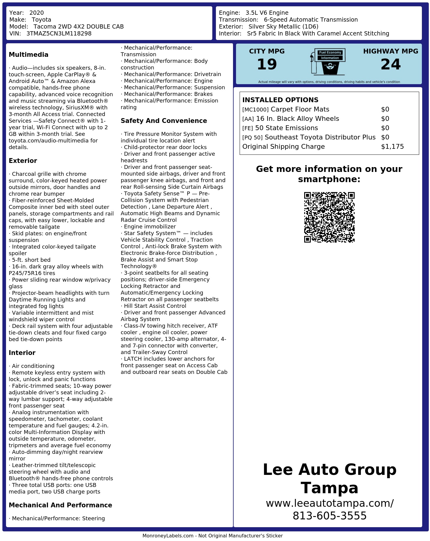 Monroney Label
