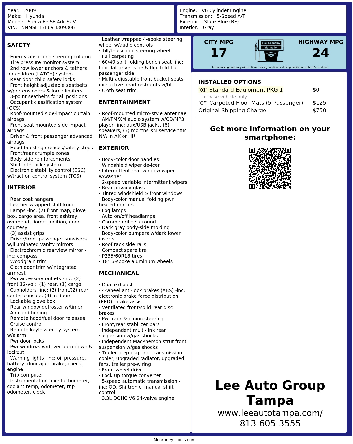 Monroney Label