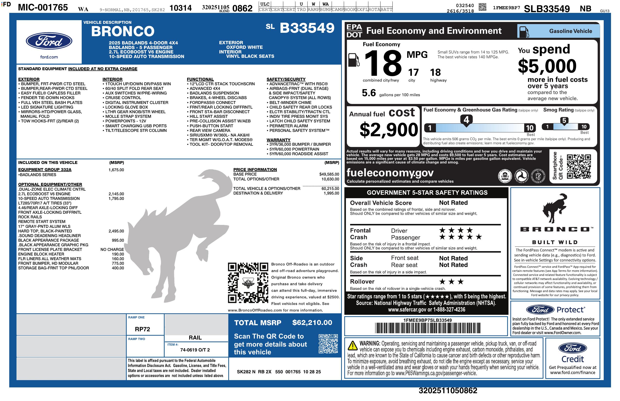 Monroney Label