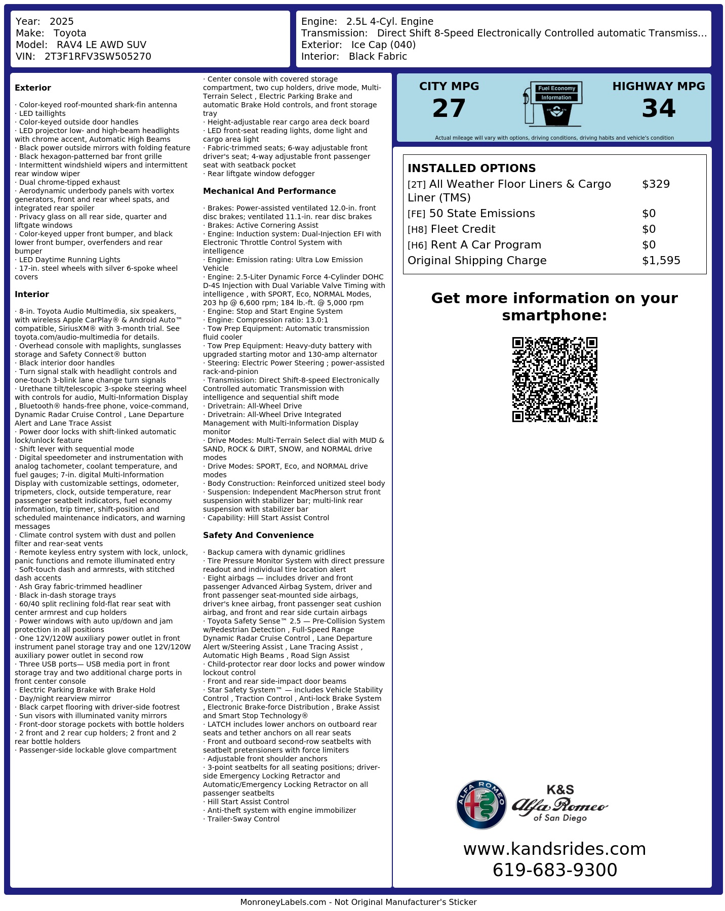 Monroney Label