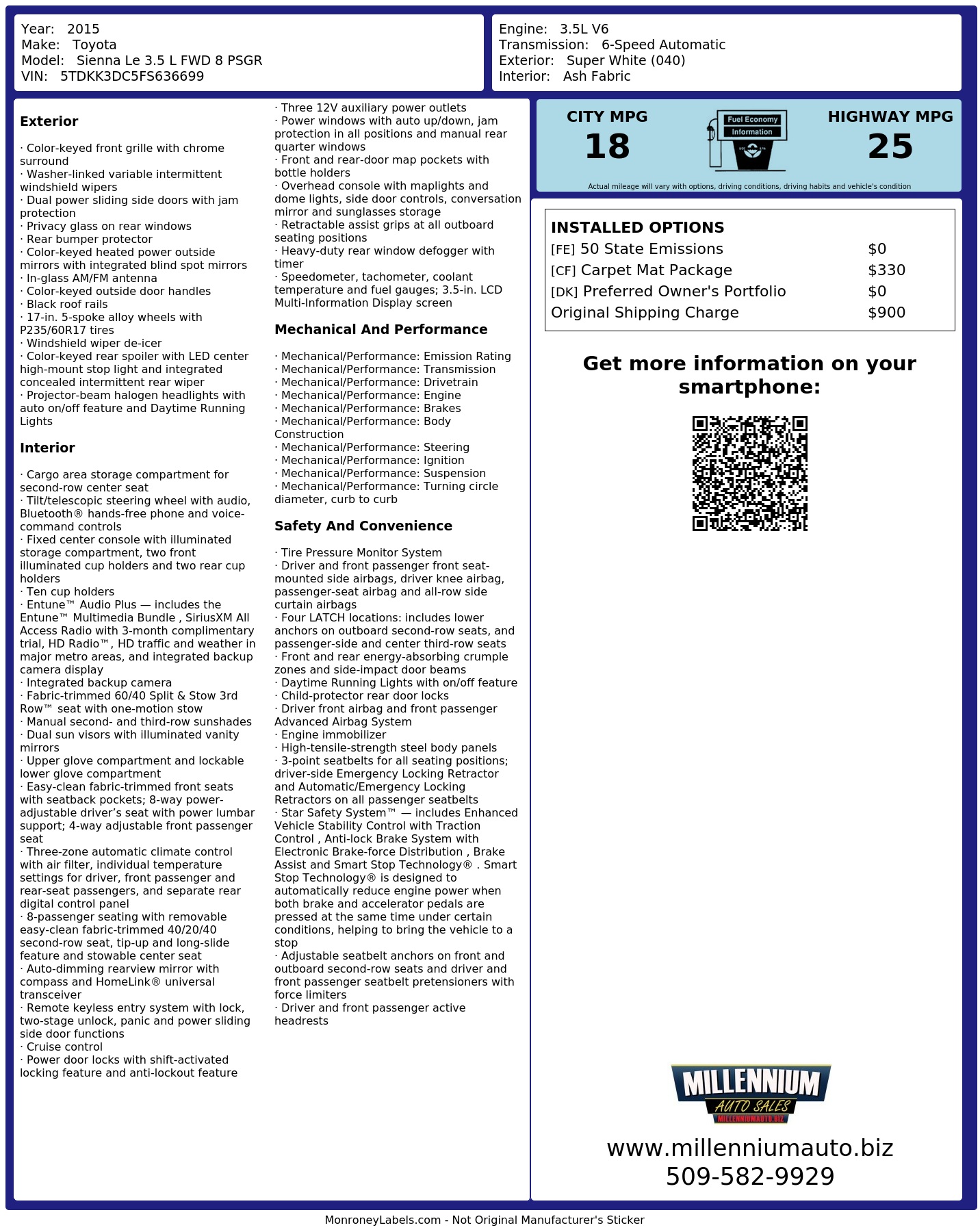 Monroney Label