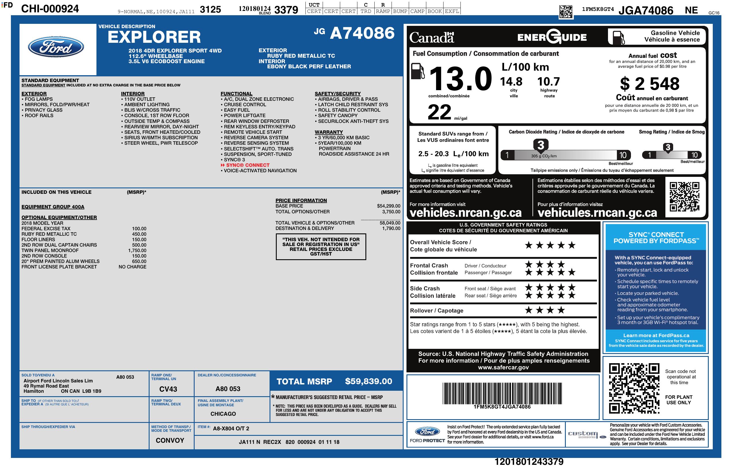 Monroney Label