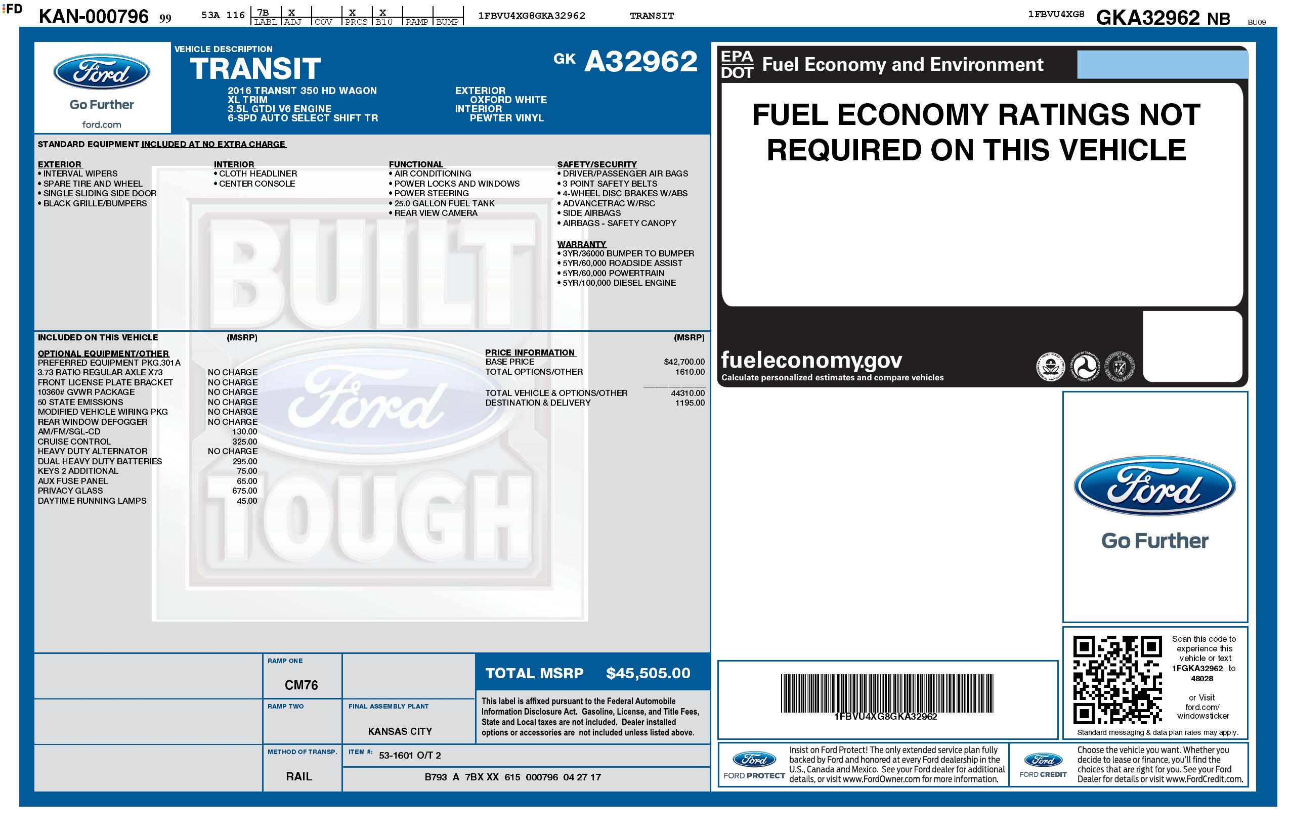 Monroney Label
