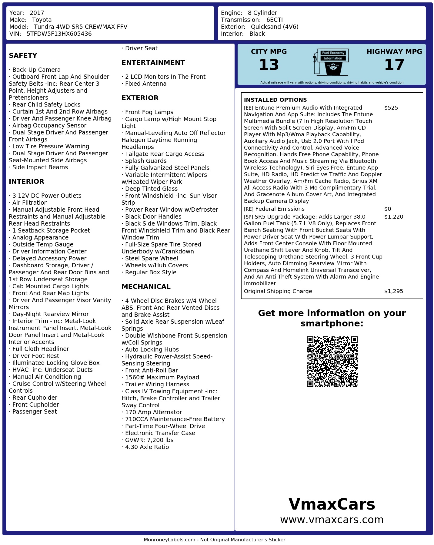 Monroney Label