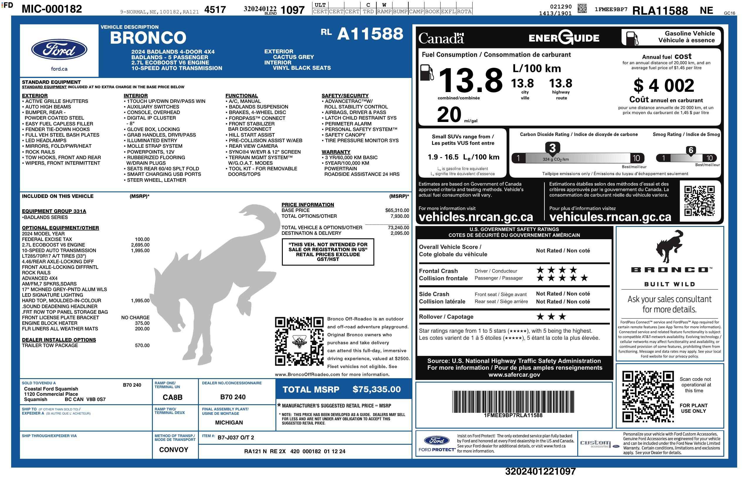Monroney Label