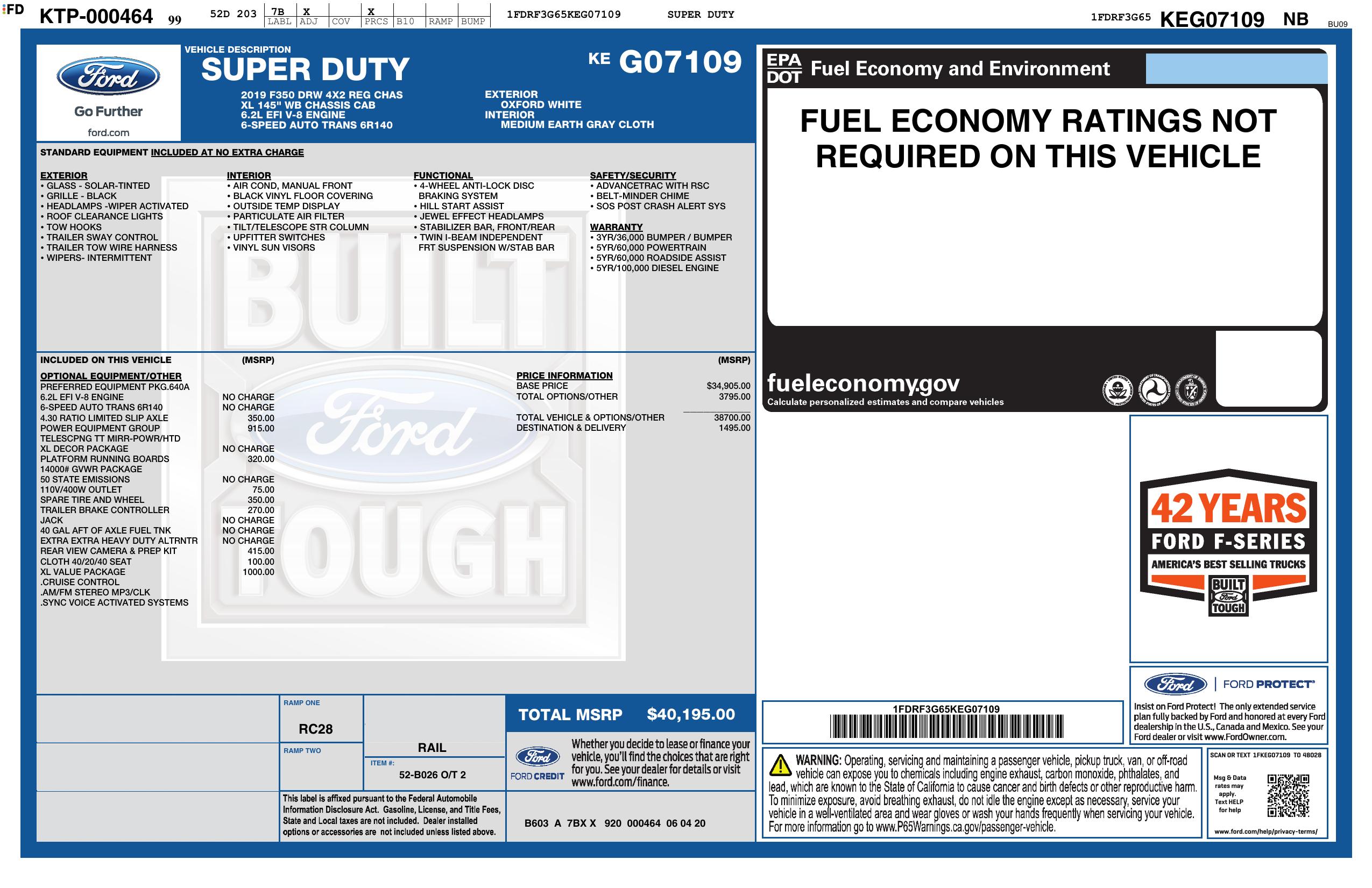 Monroney Label