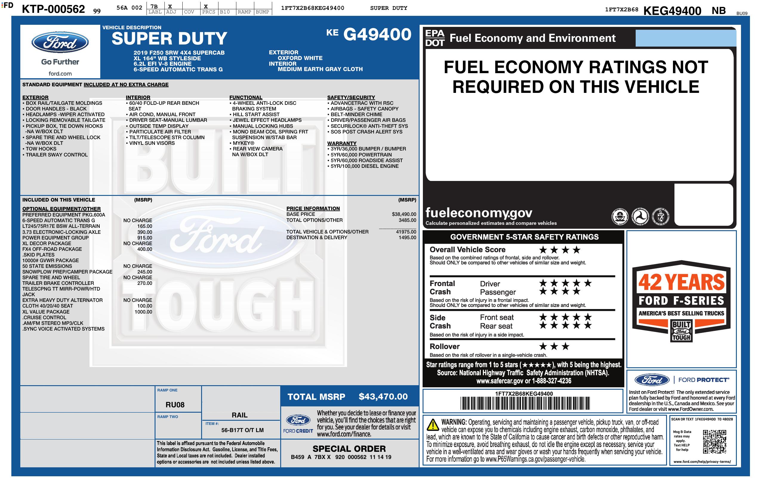 Monroney Label