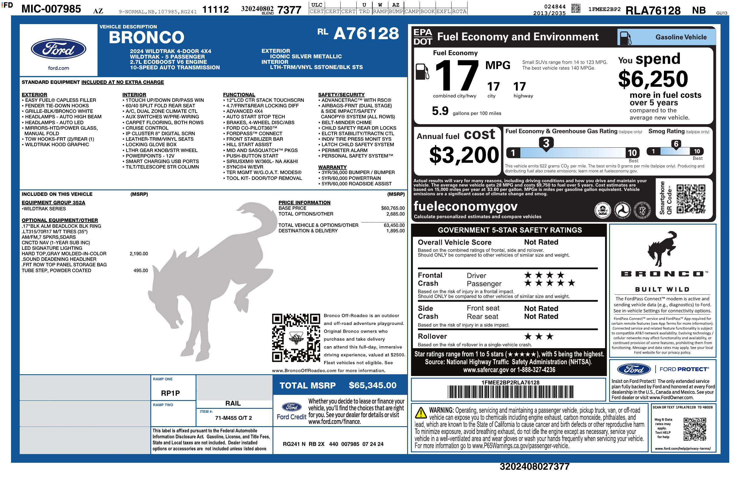 Monroney Label