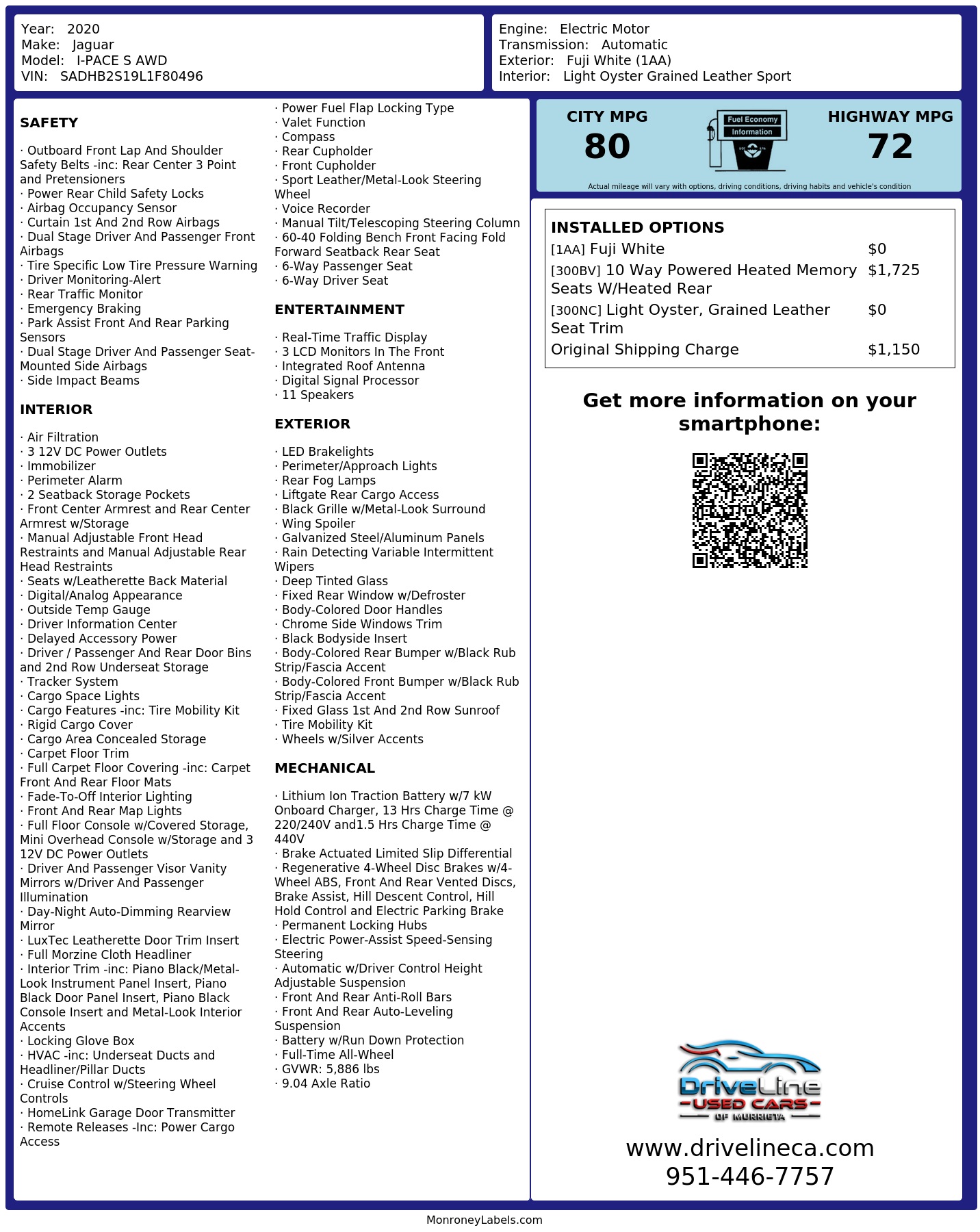 Monroney Label
