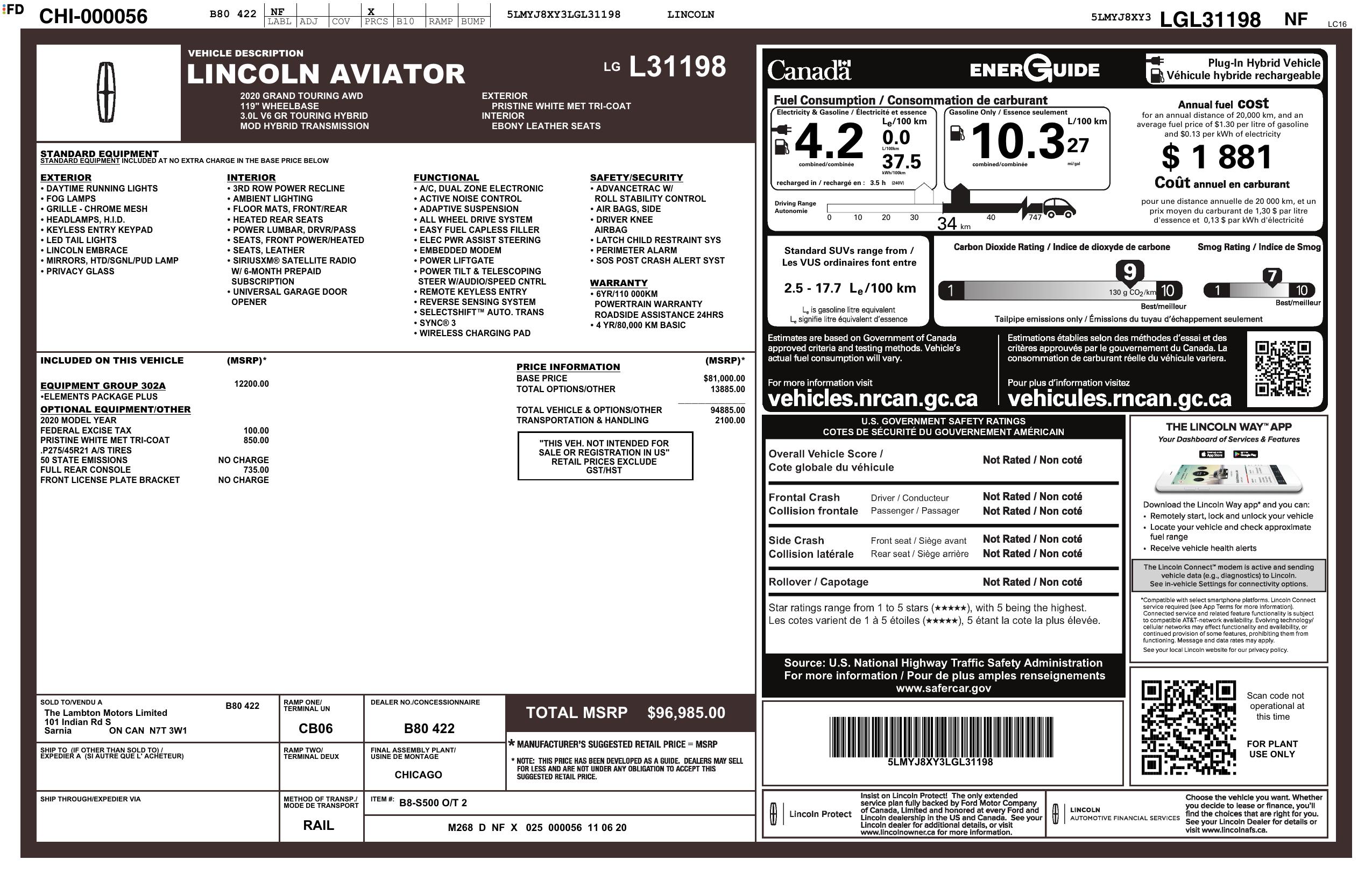 Monroney Label