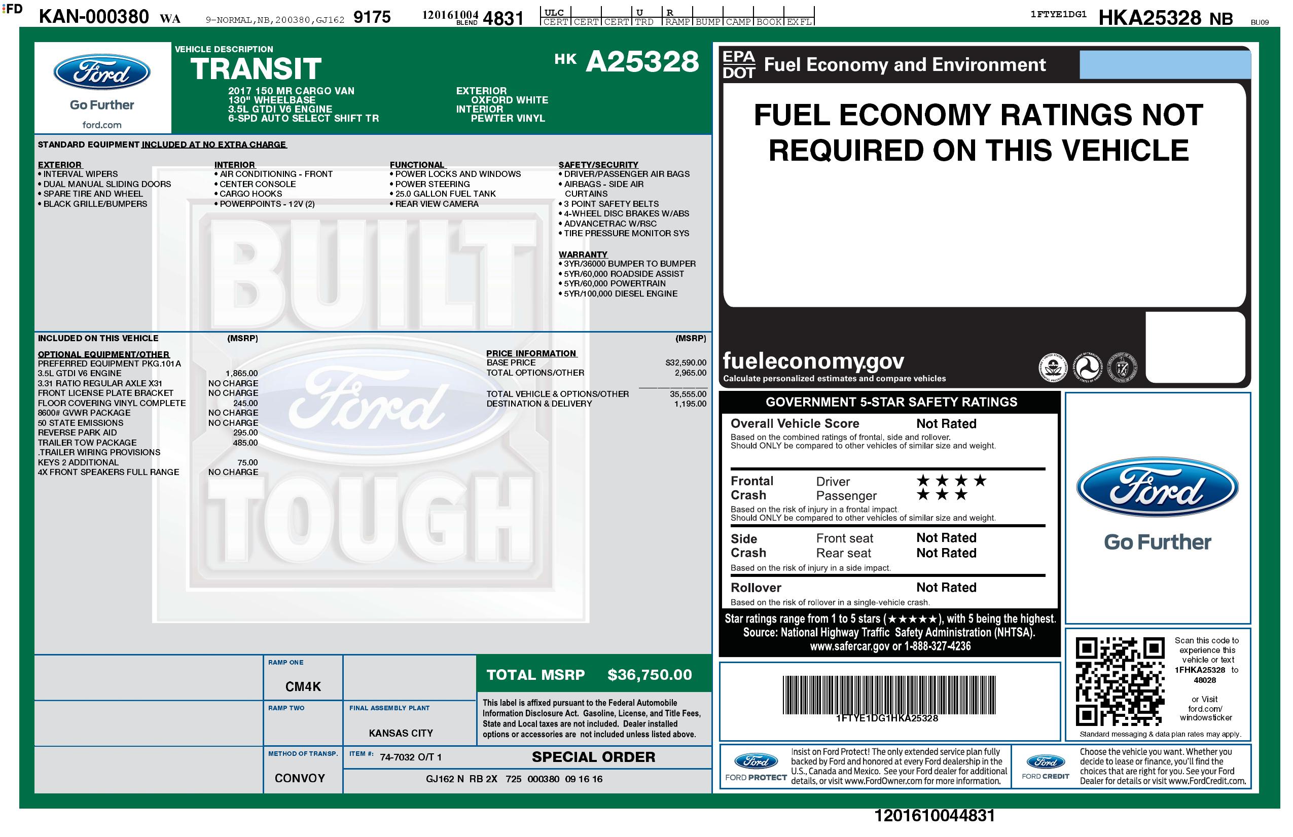 Monroney Label
