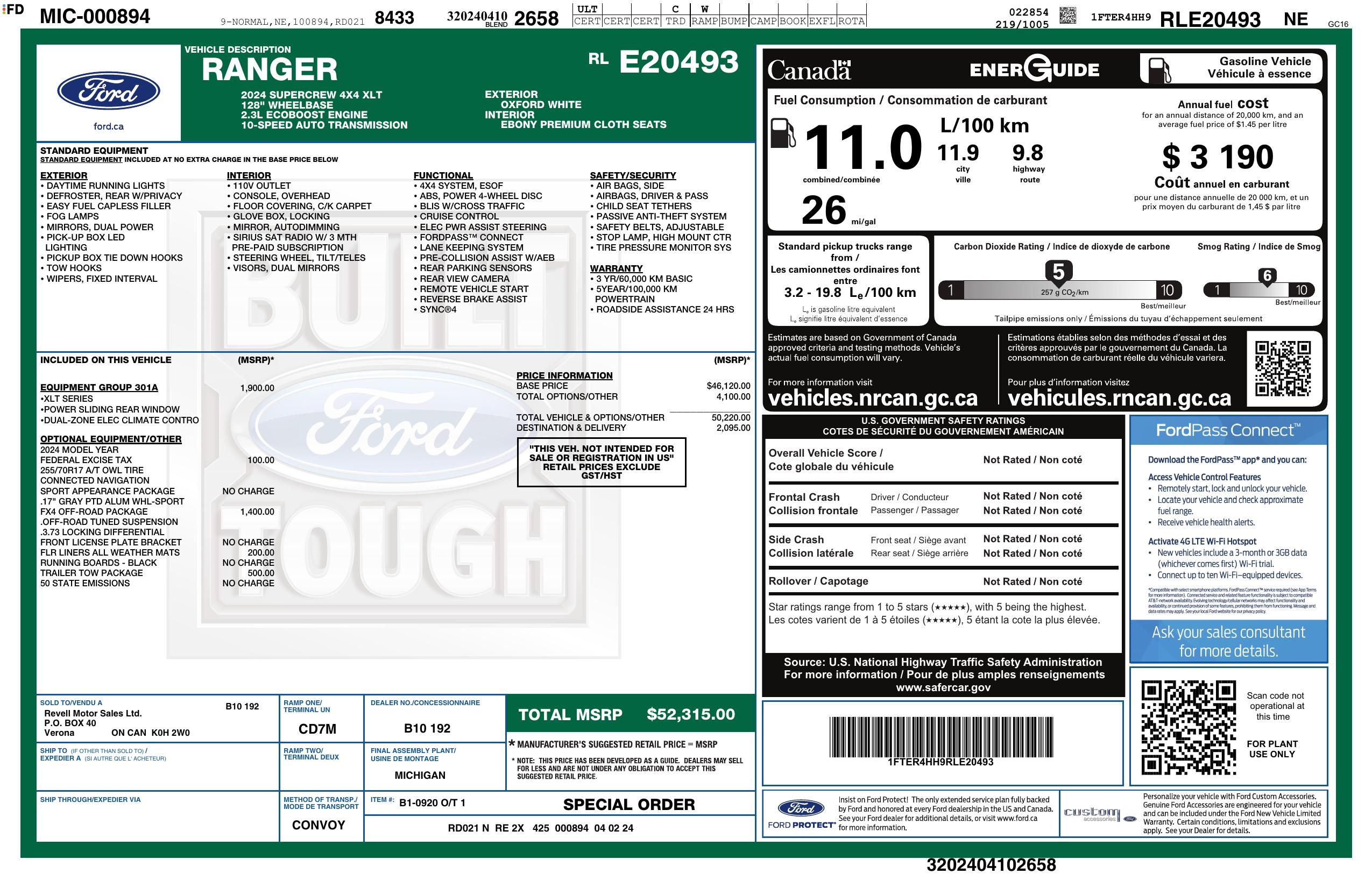 Monroney Label
