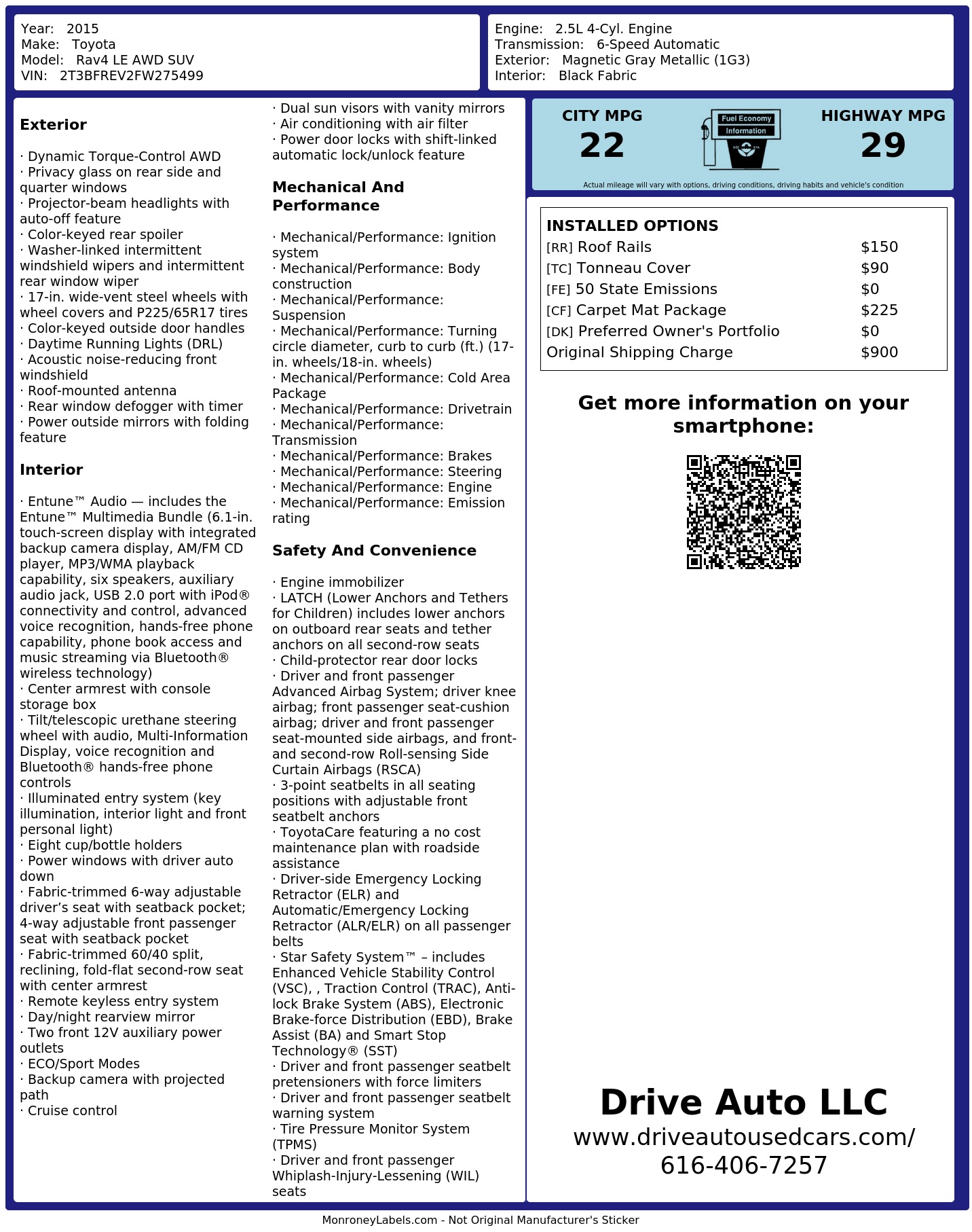 Monroney Label
