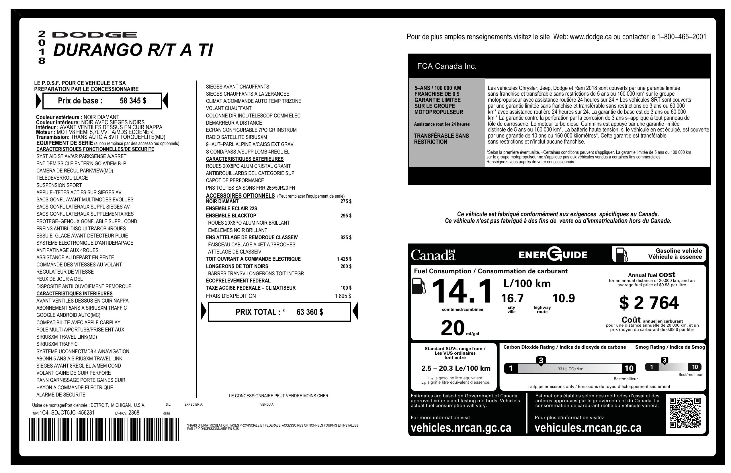 Monroney Label