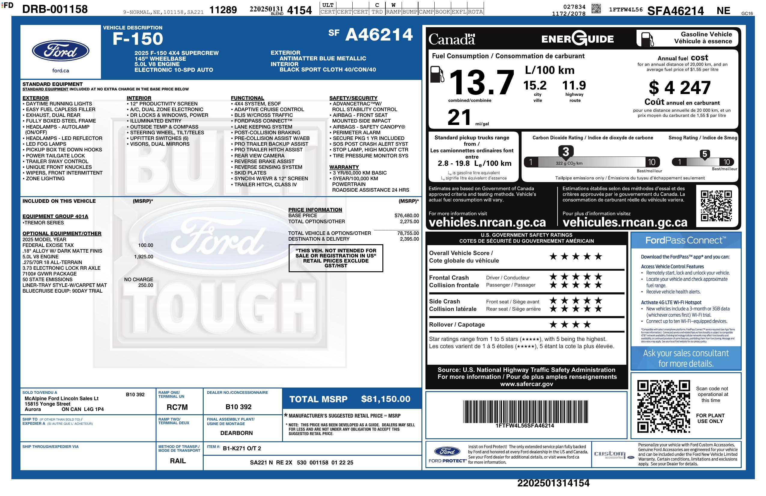 Monroney Label