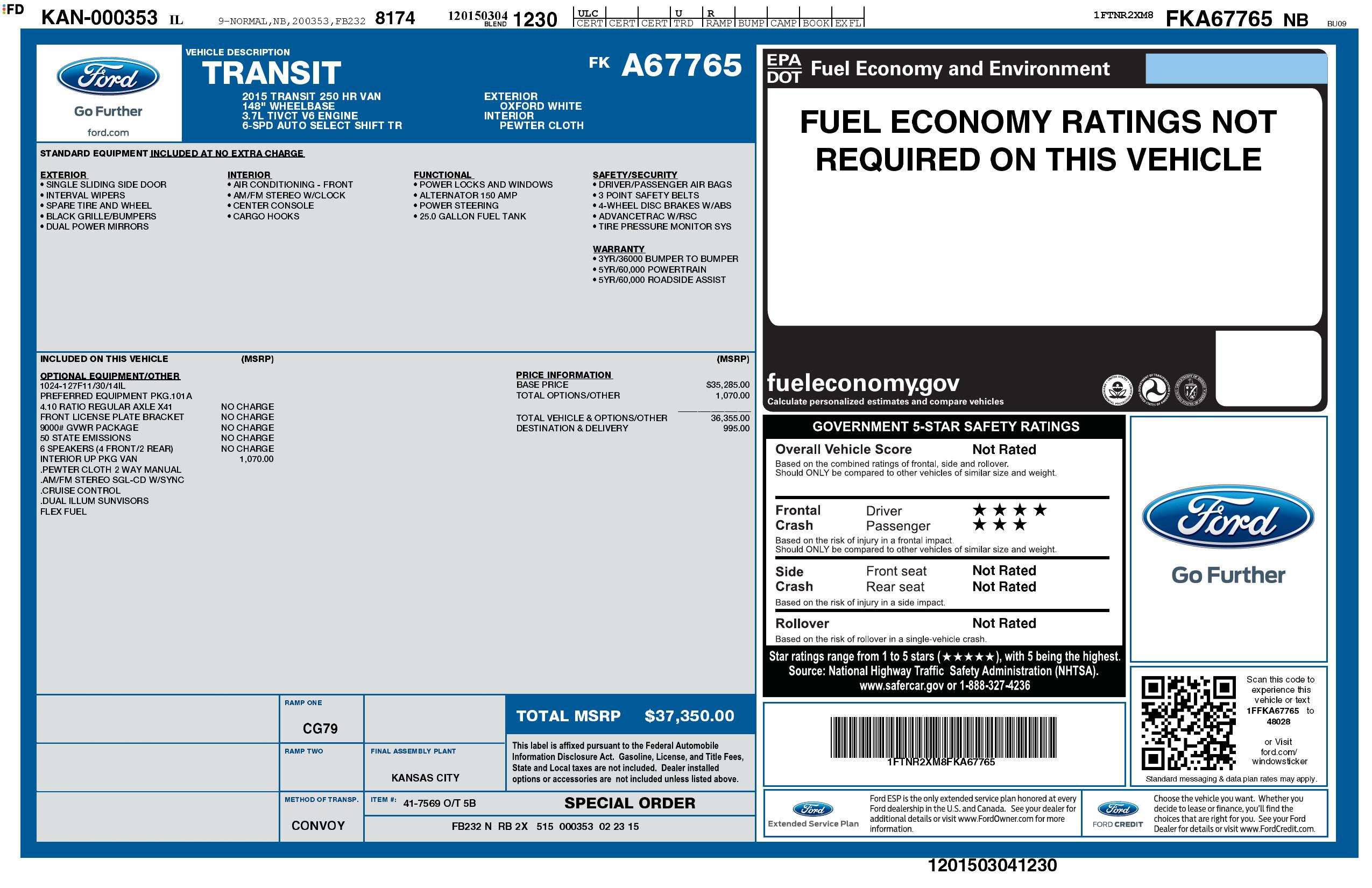 Monroney Label