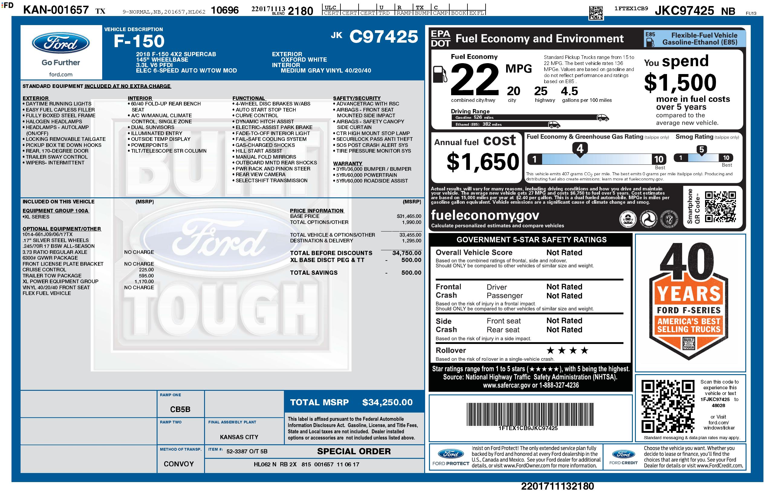 Monroney Label