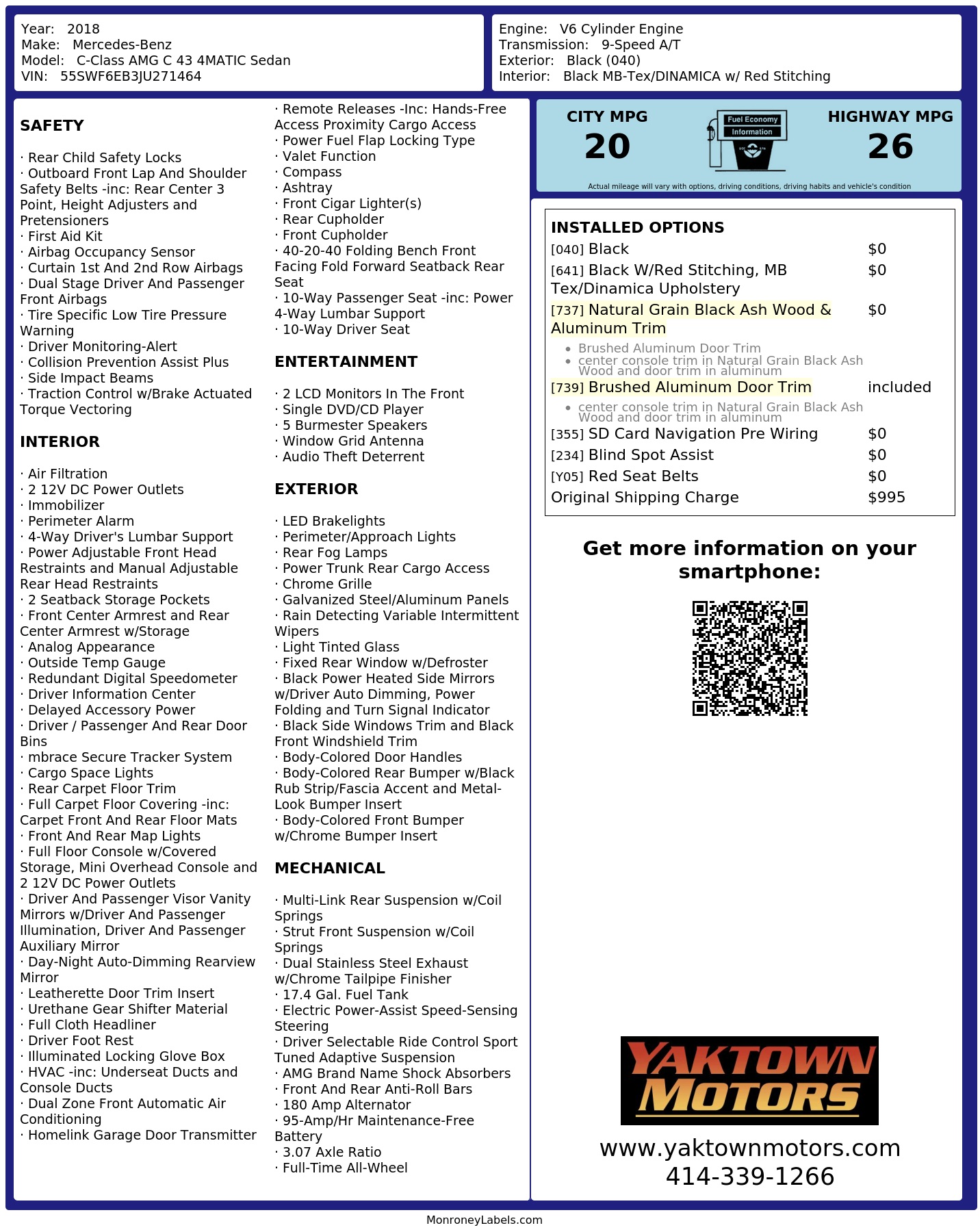 Monroney Label