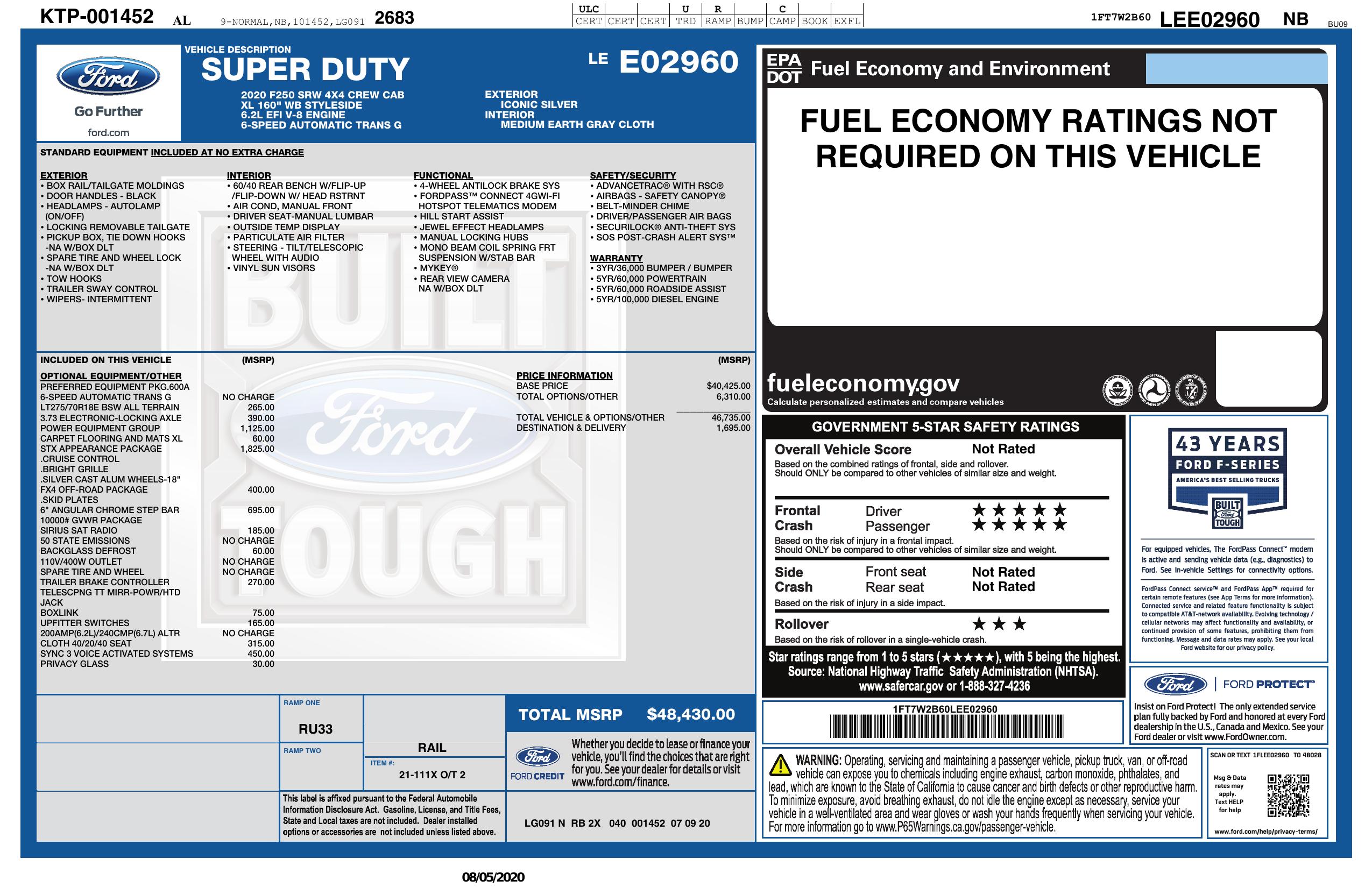 Monroney Label