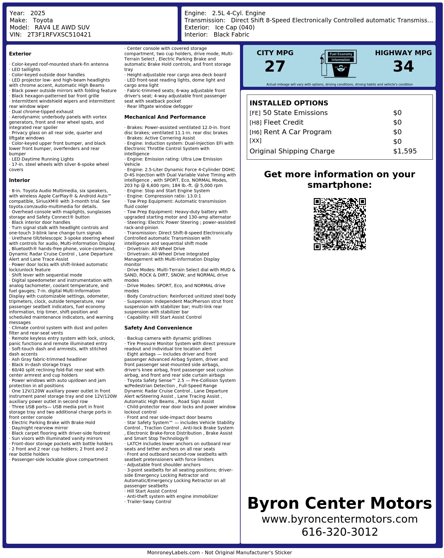 Monroney Label