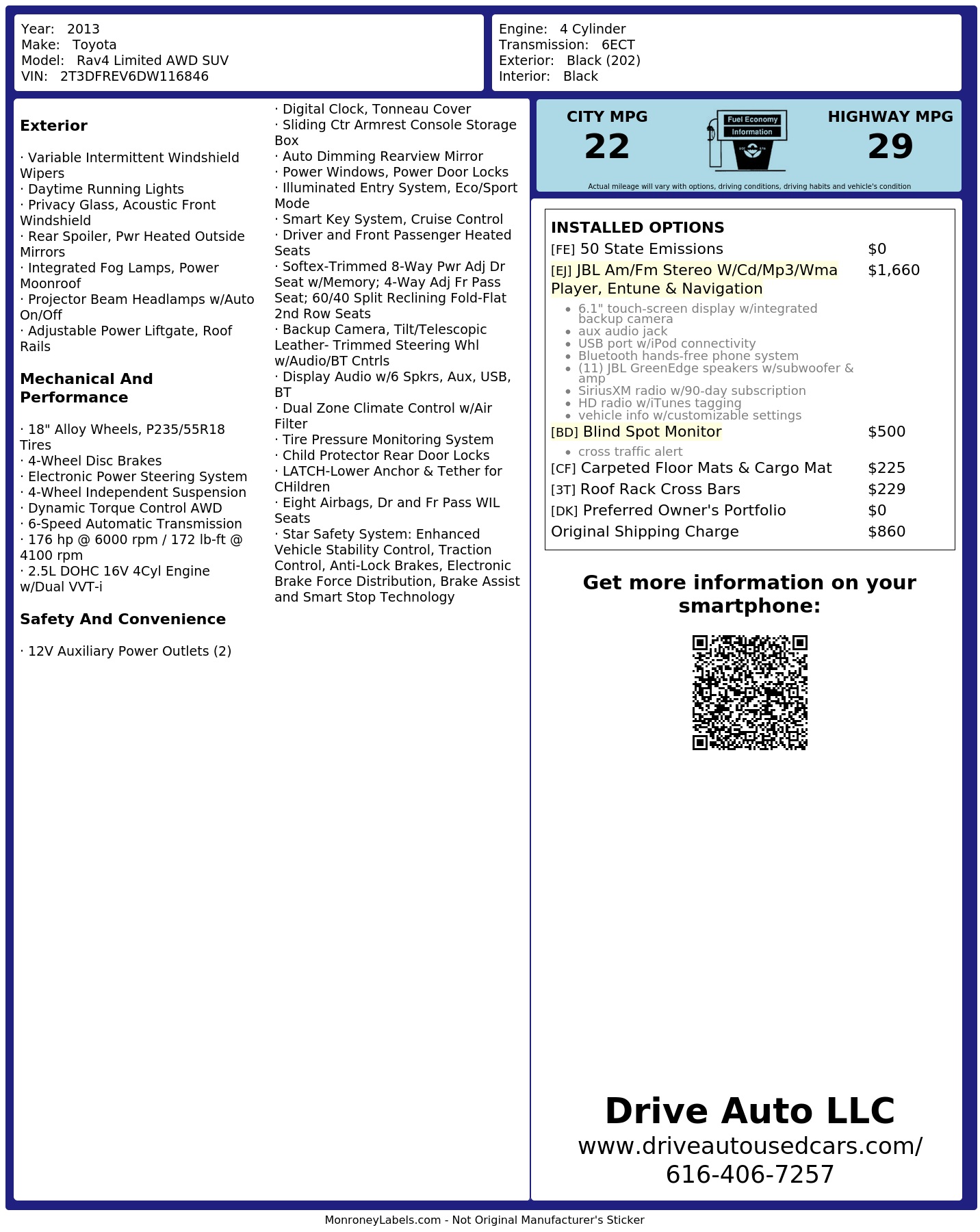 Monroney Label