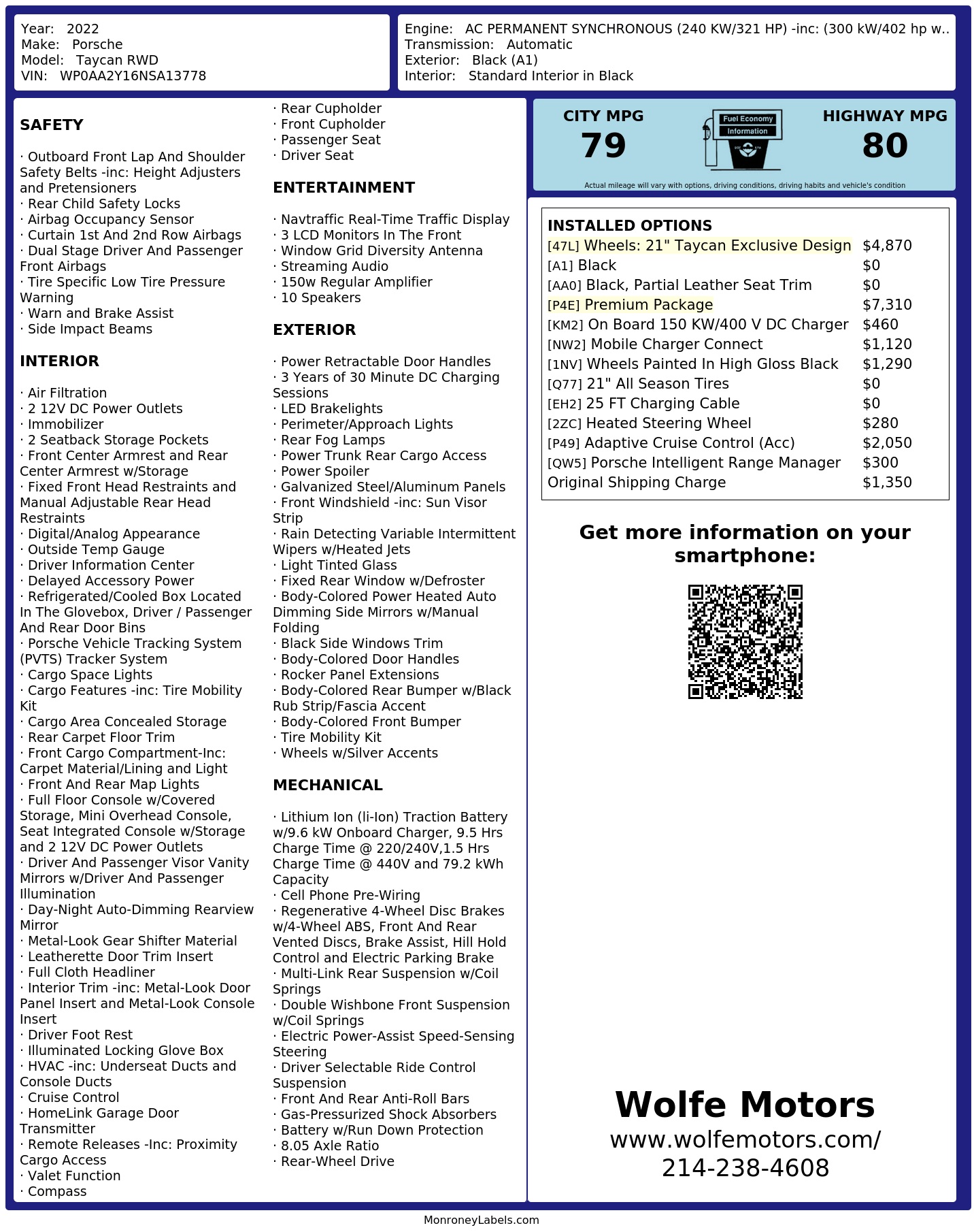 Monroney Label