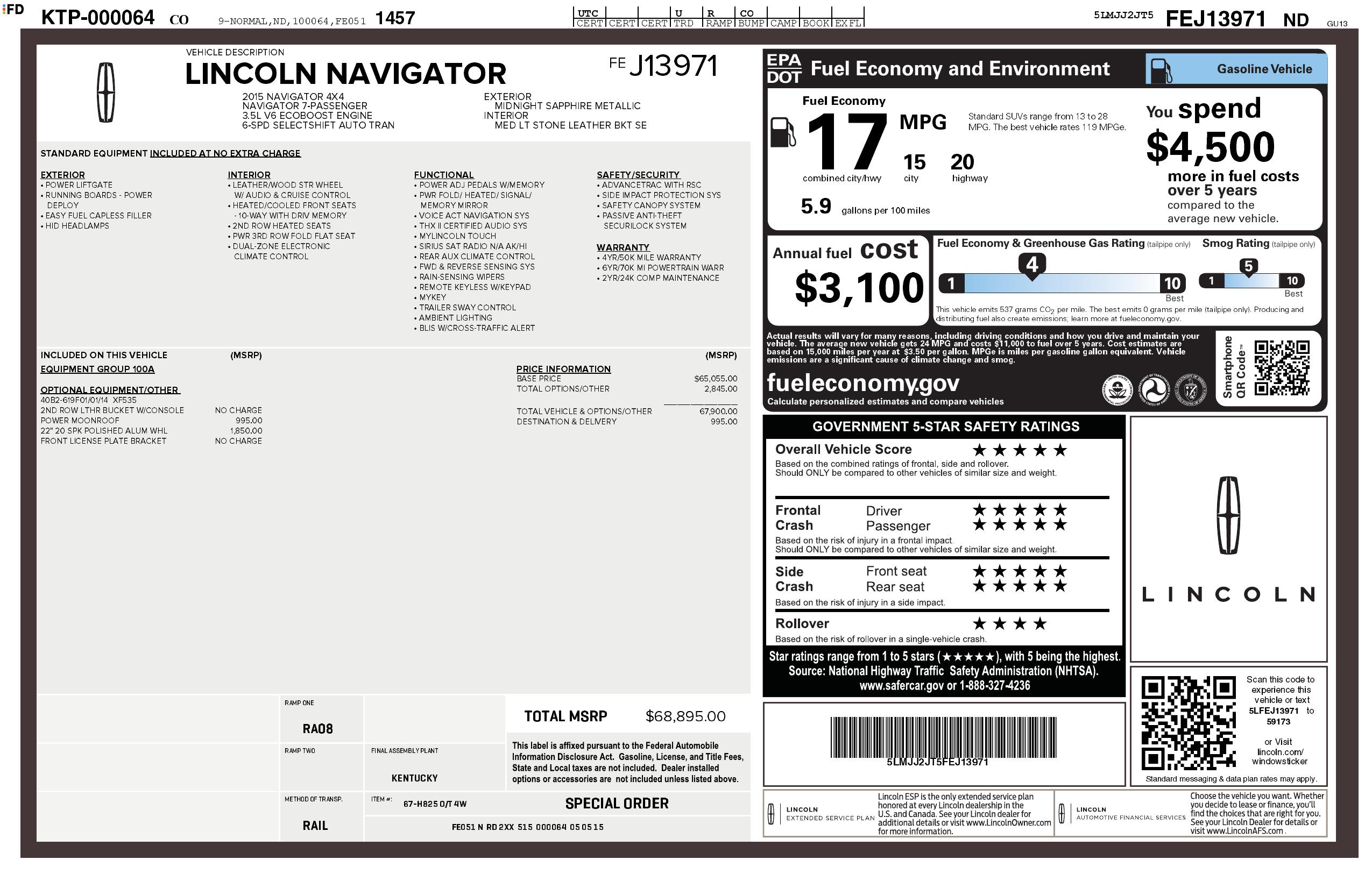 Monroney Label