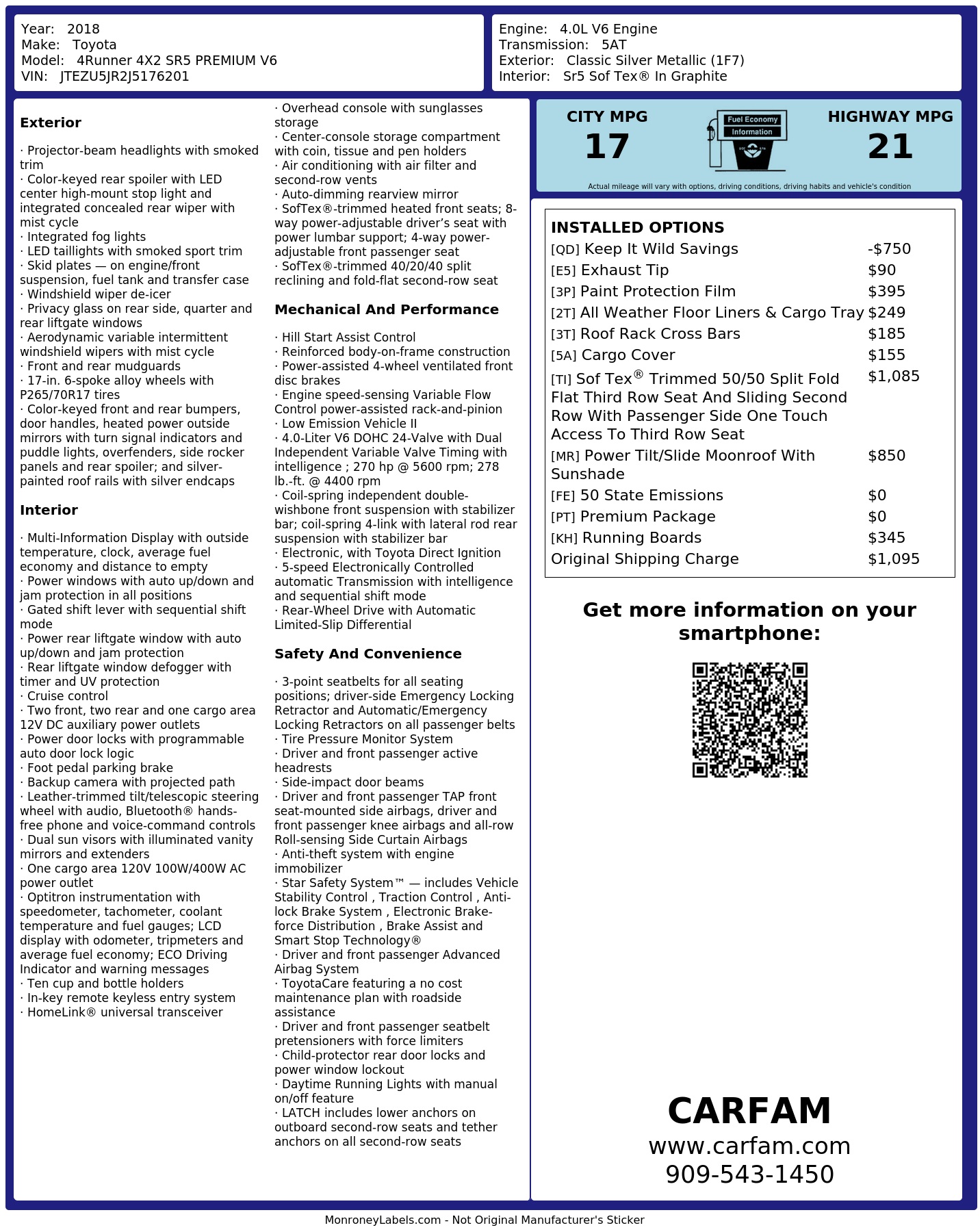 Monroney Label