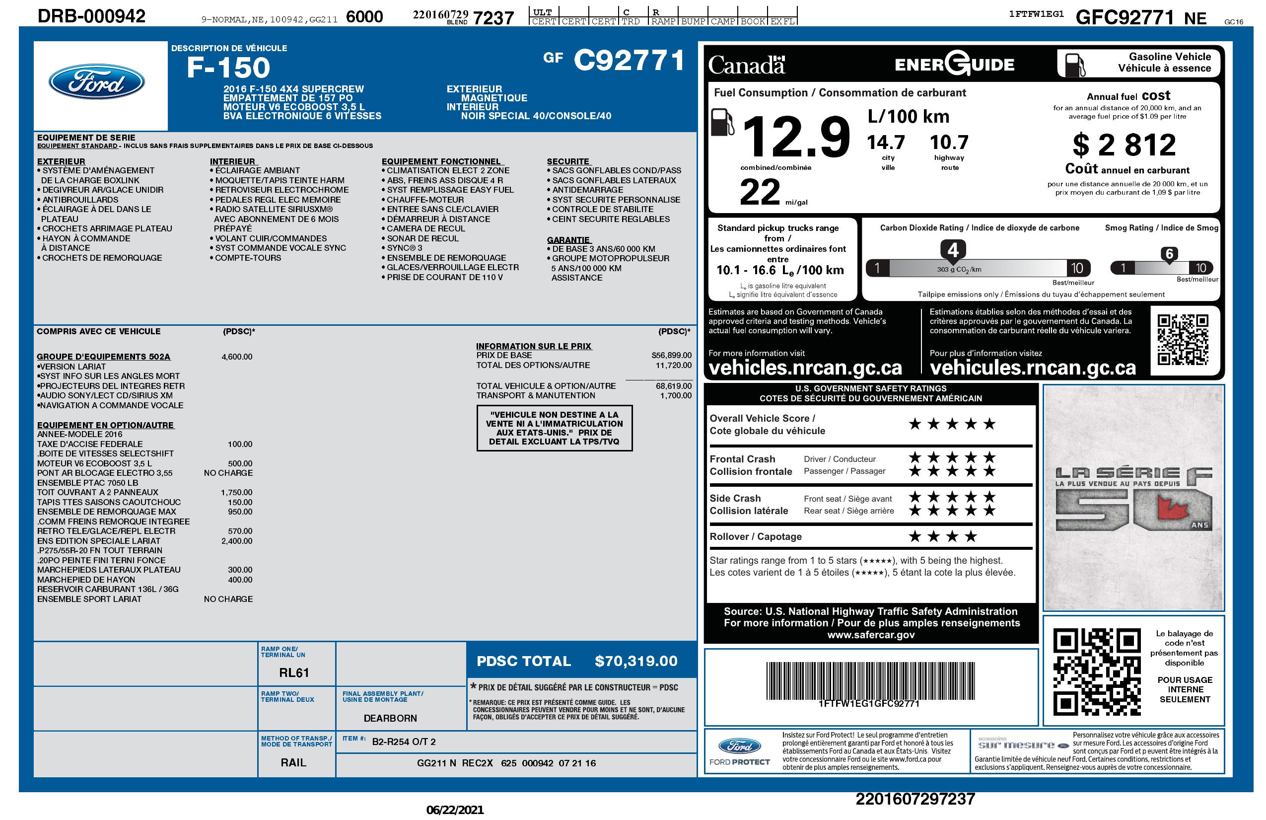 Monroney Label