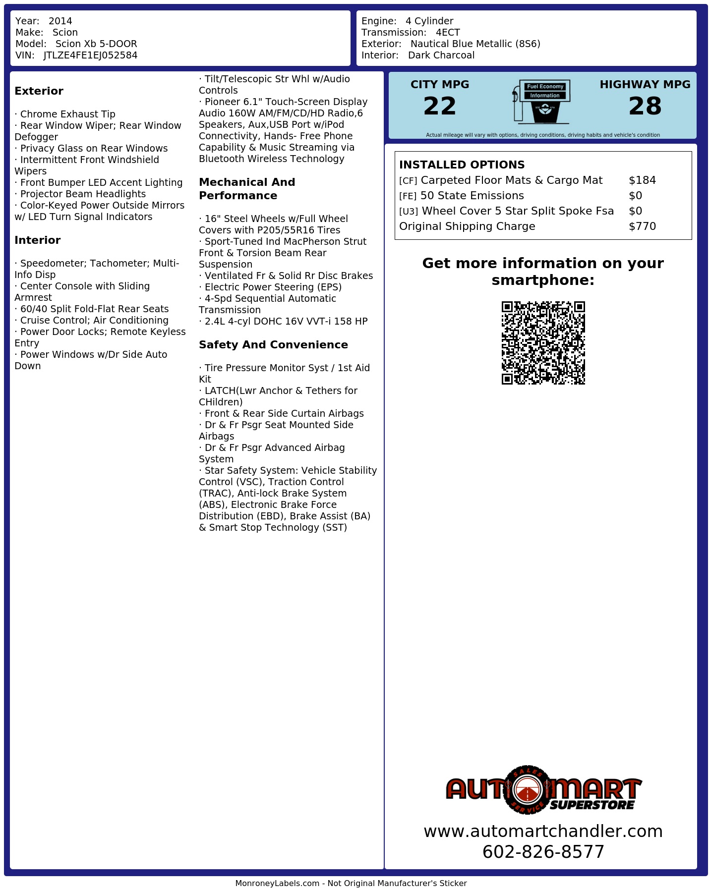 Monroney Label