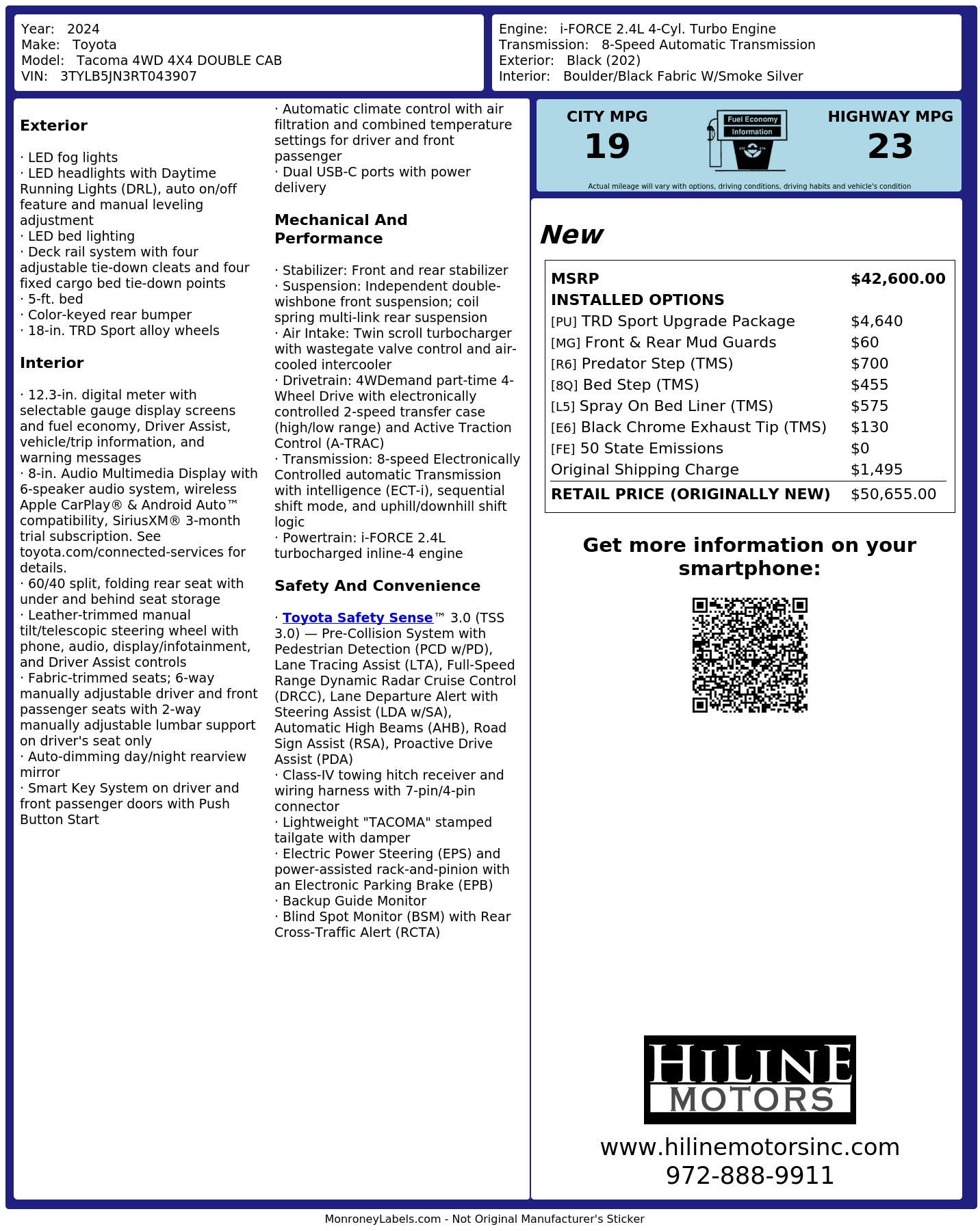 Monroney Label