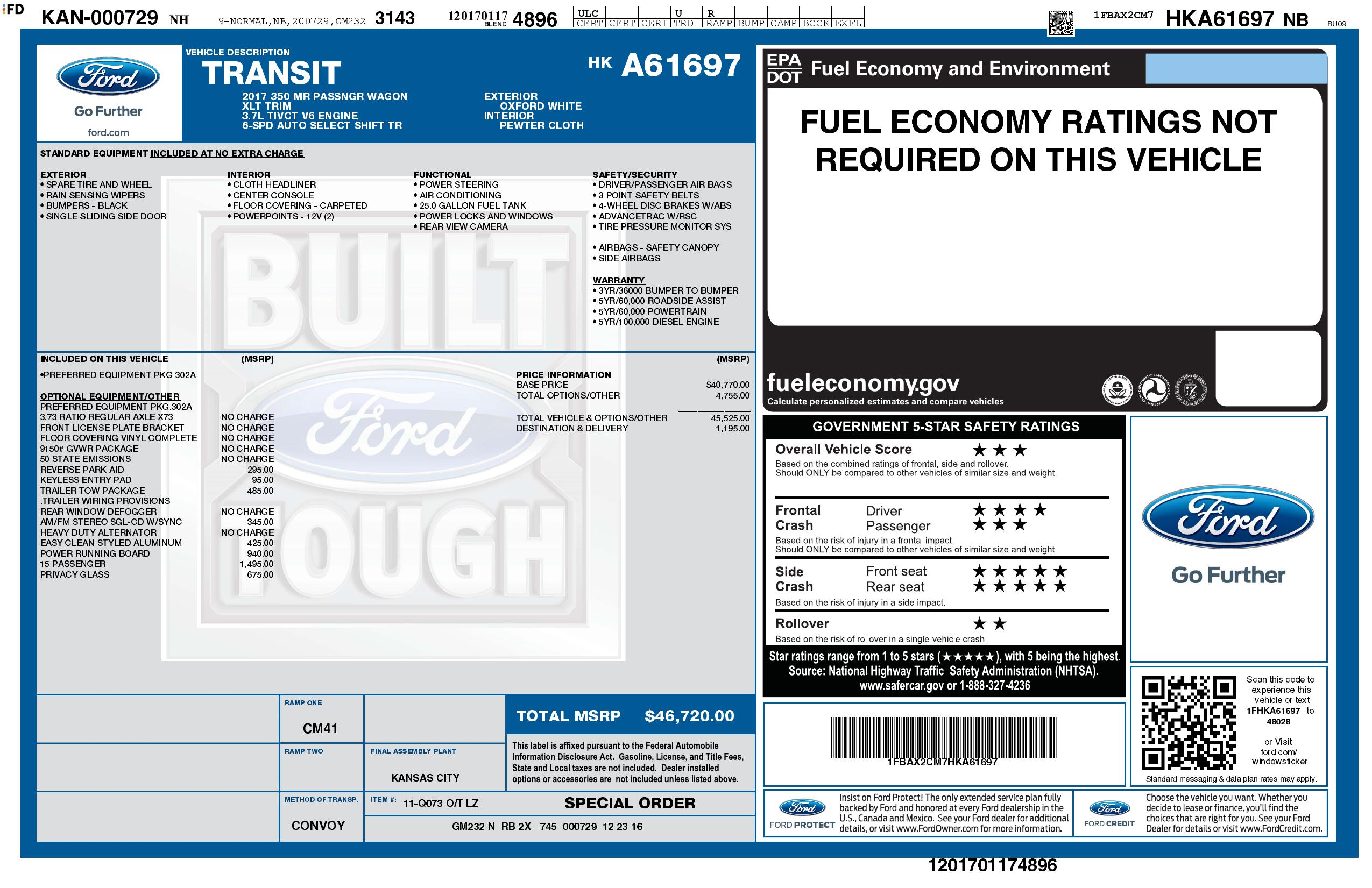 Monroney Label