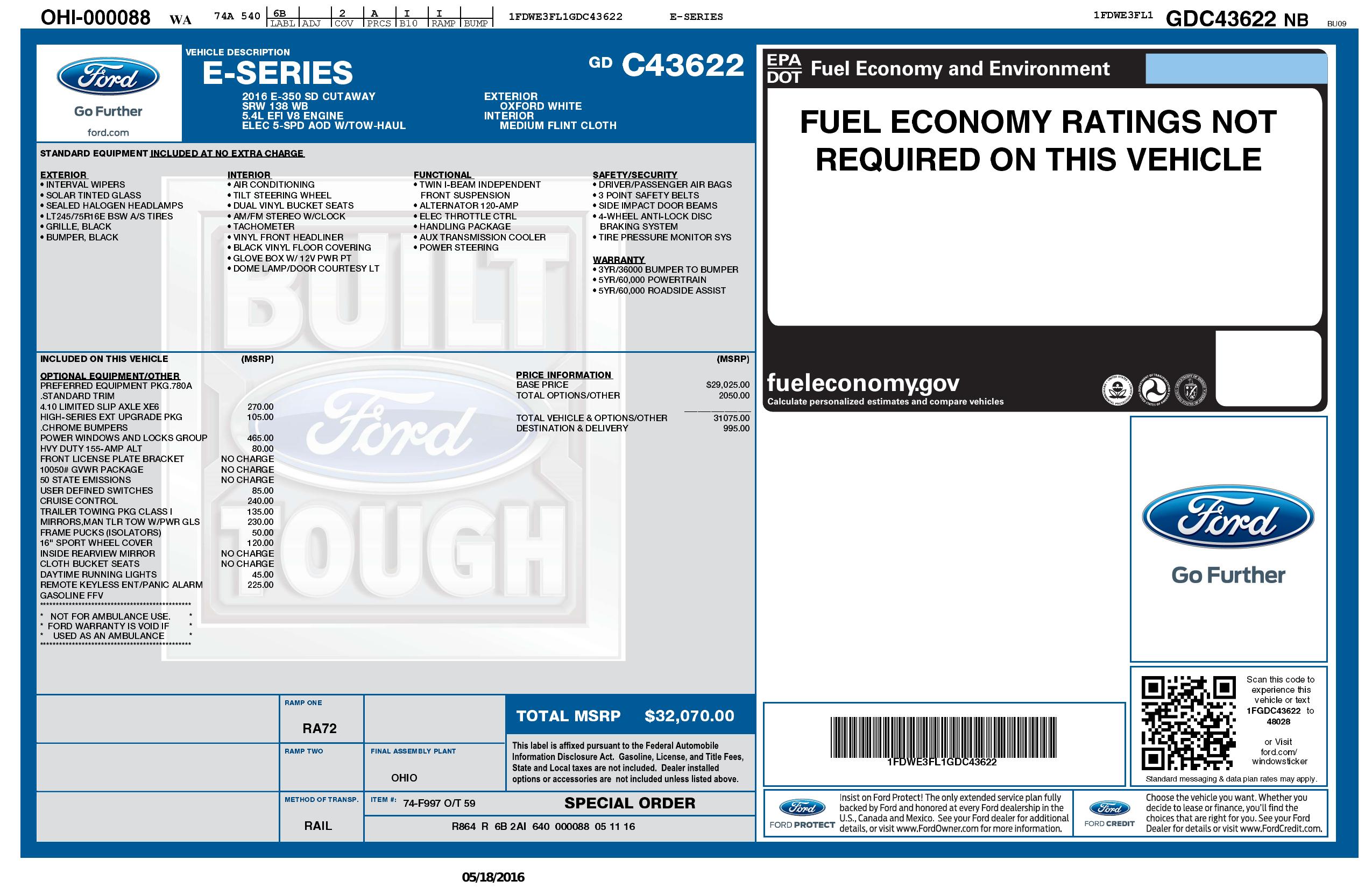 Monroney Label