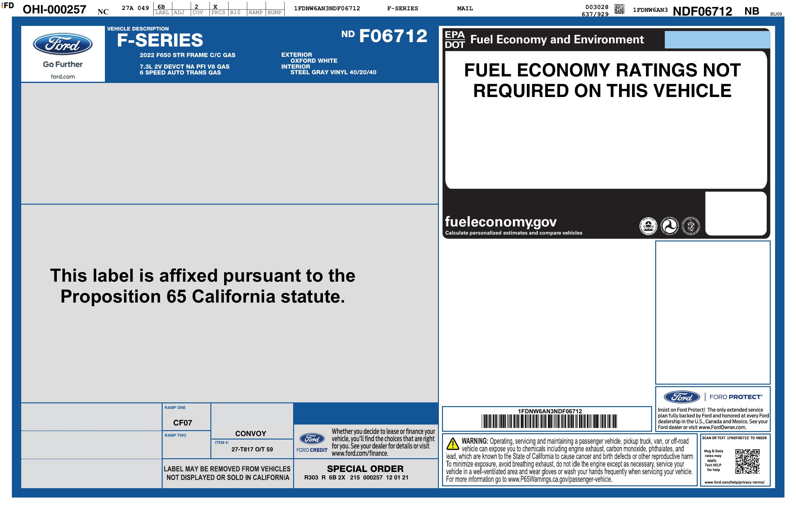 Monroney Label