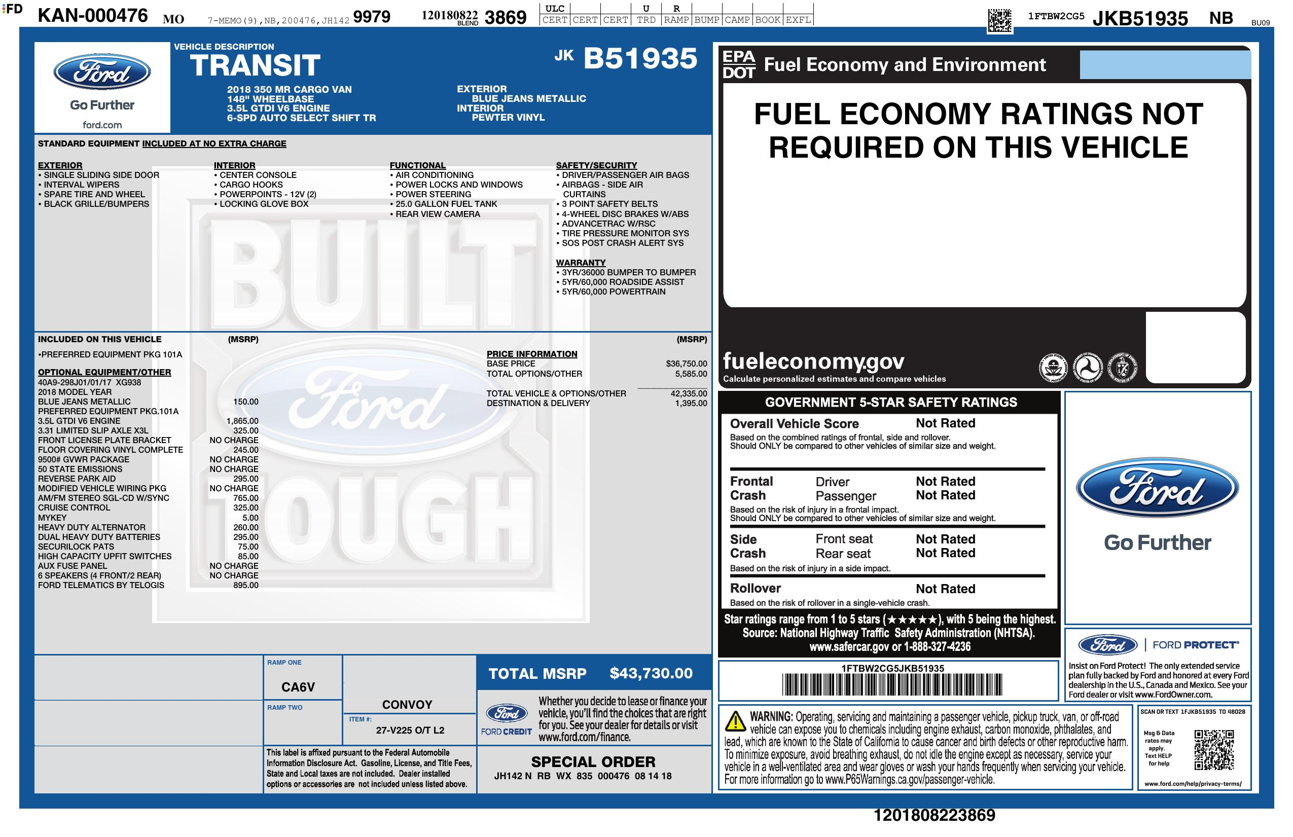 Monroney Label