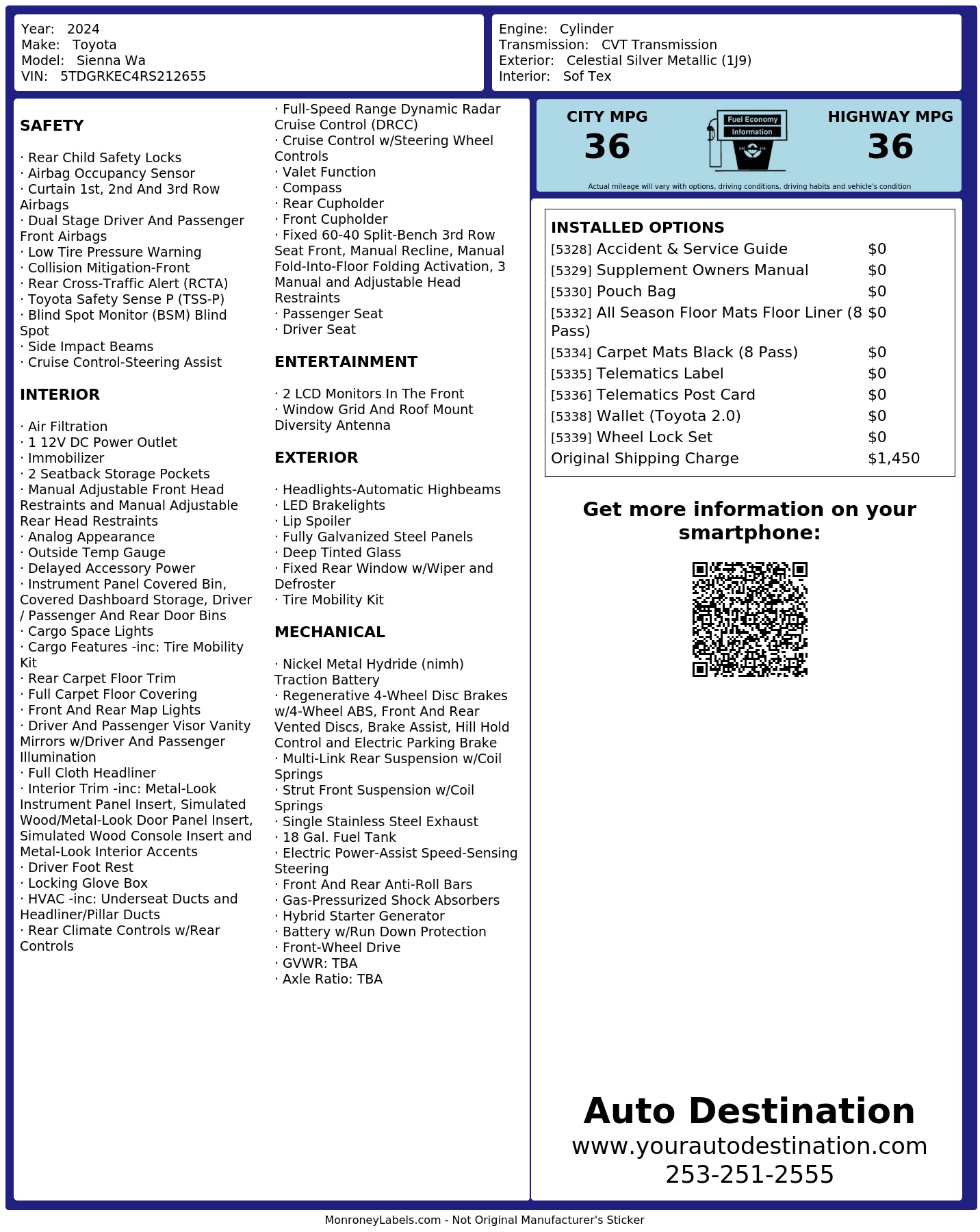 Monroney Label