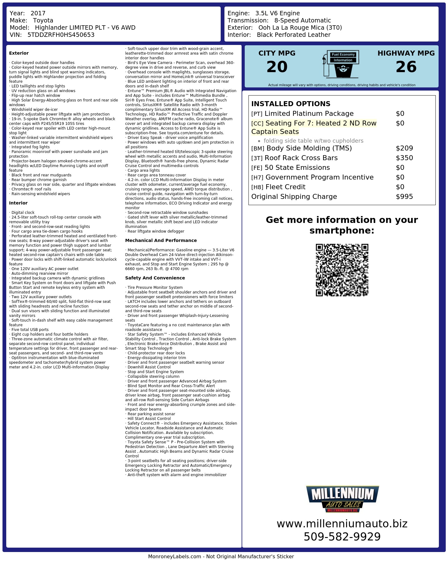 Monroney Label