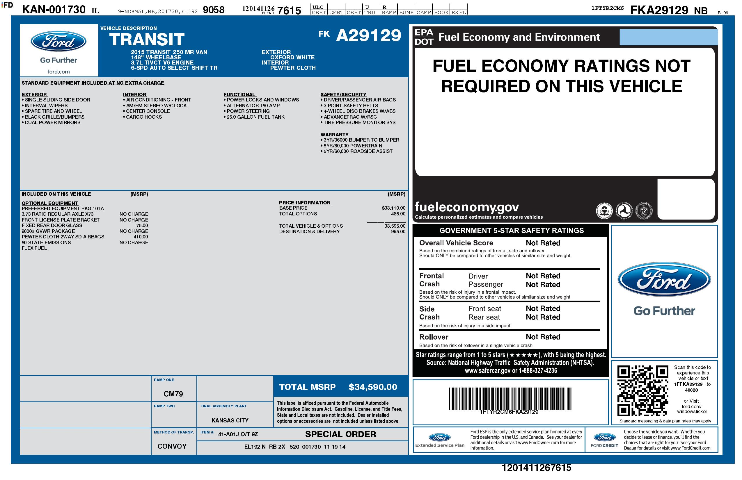 Monroney Label