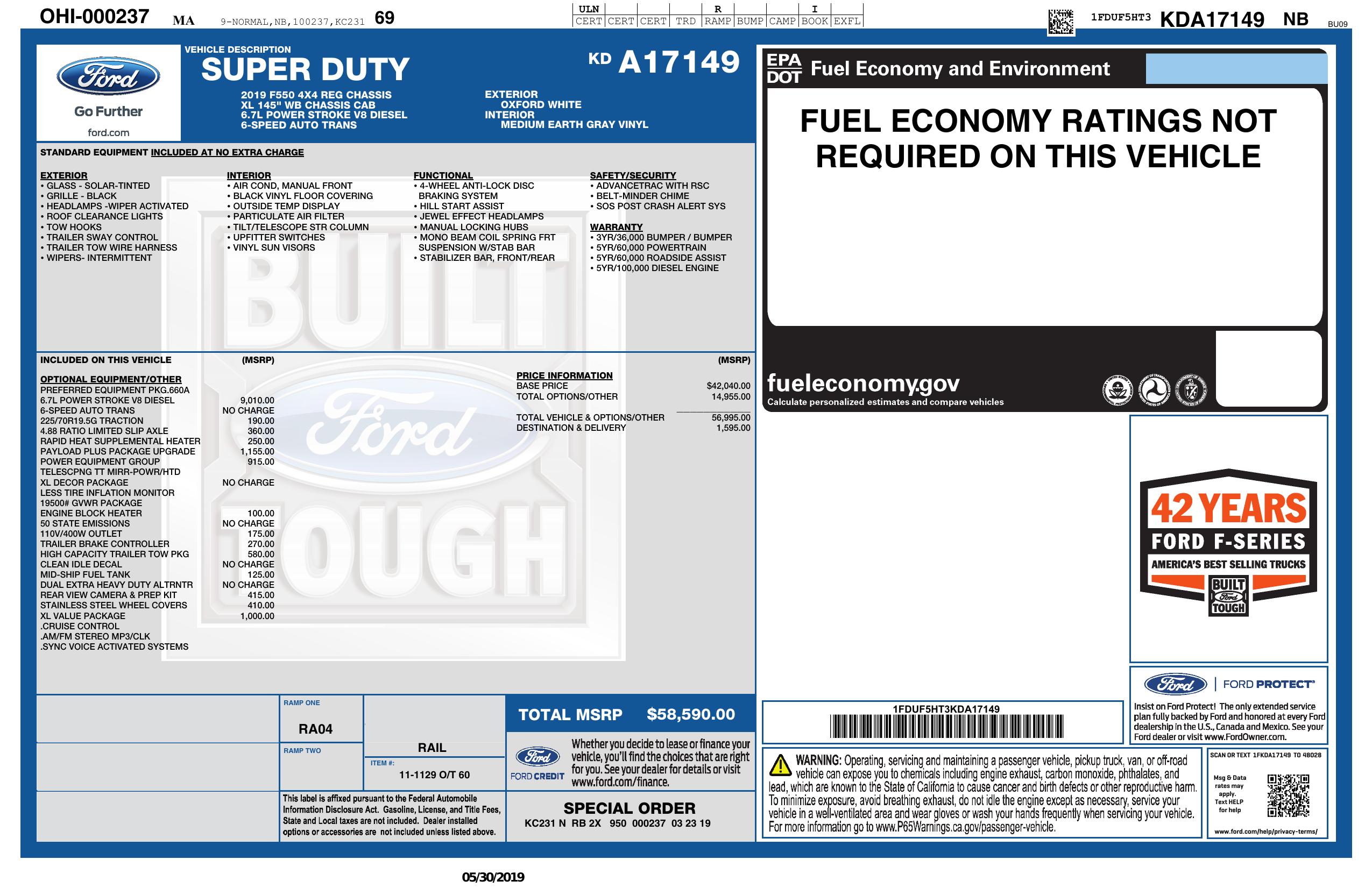 Monroney Label