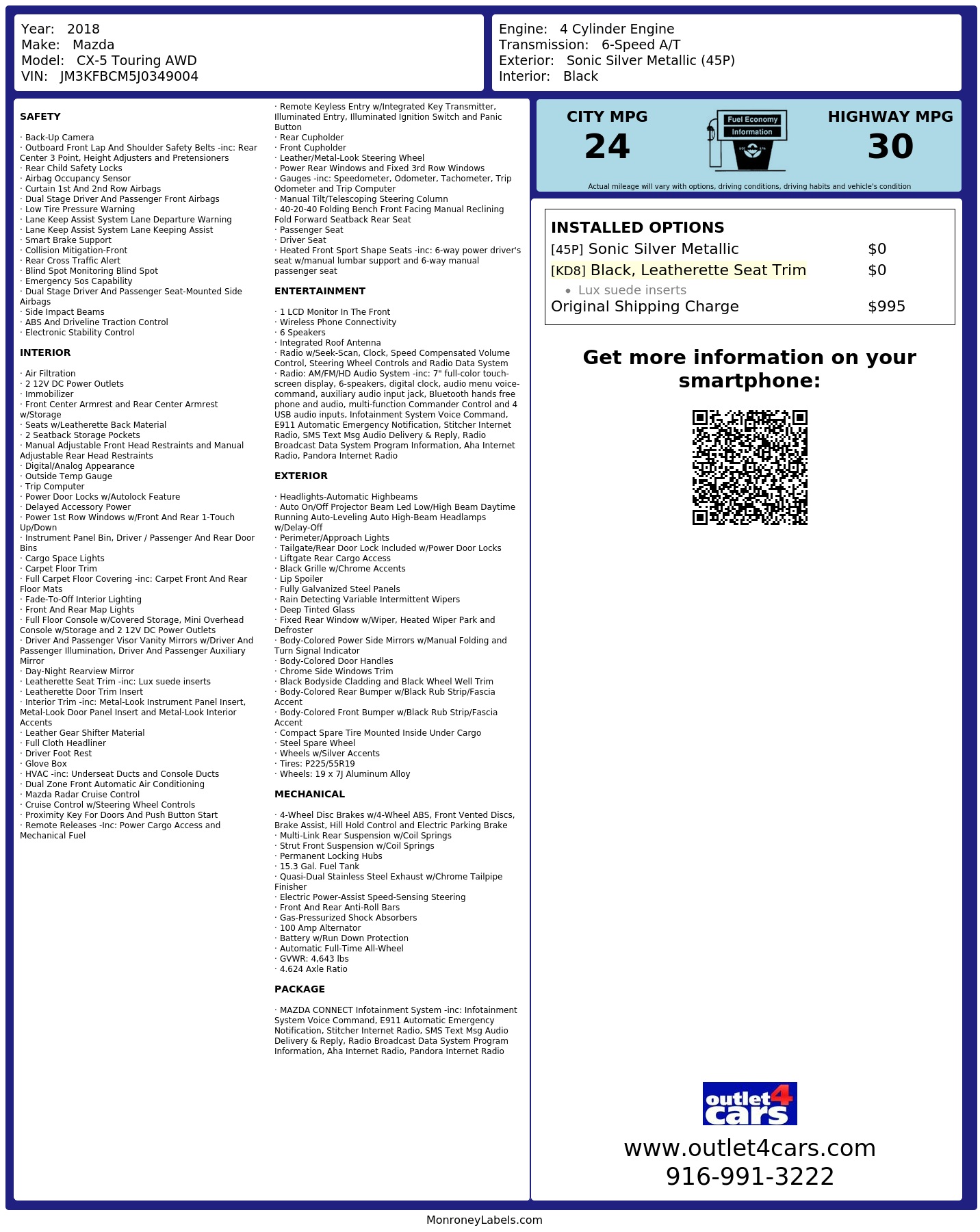 Monroney Label
