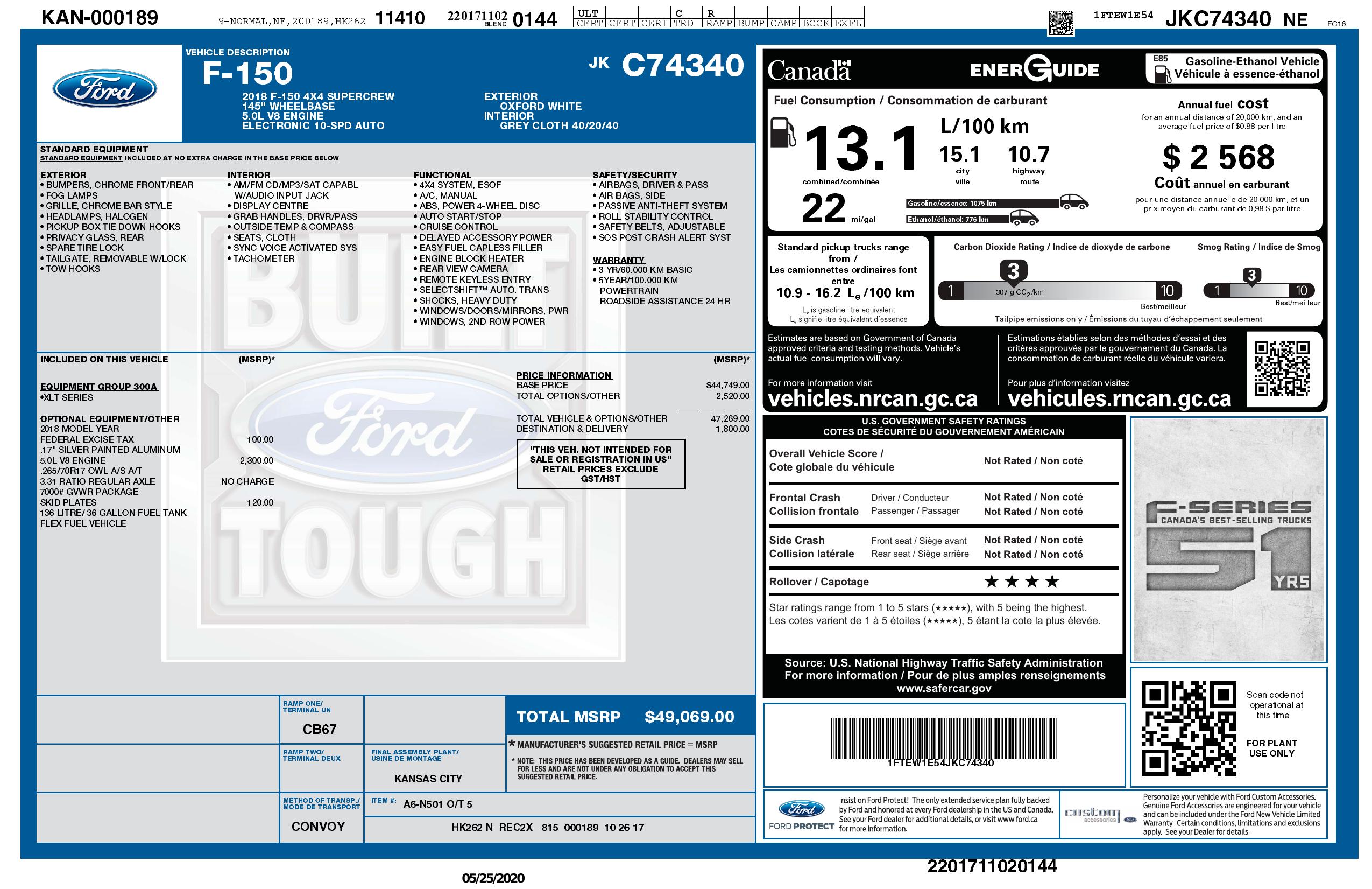 Monroney Label