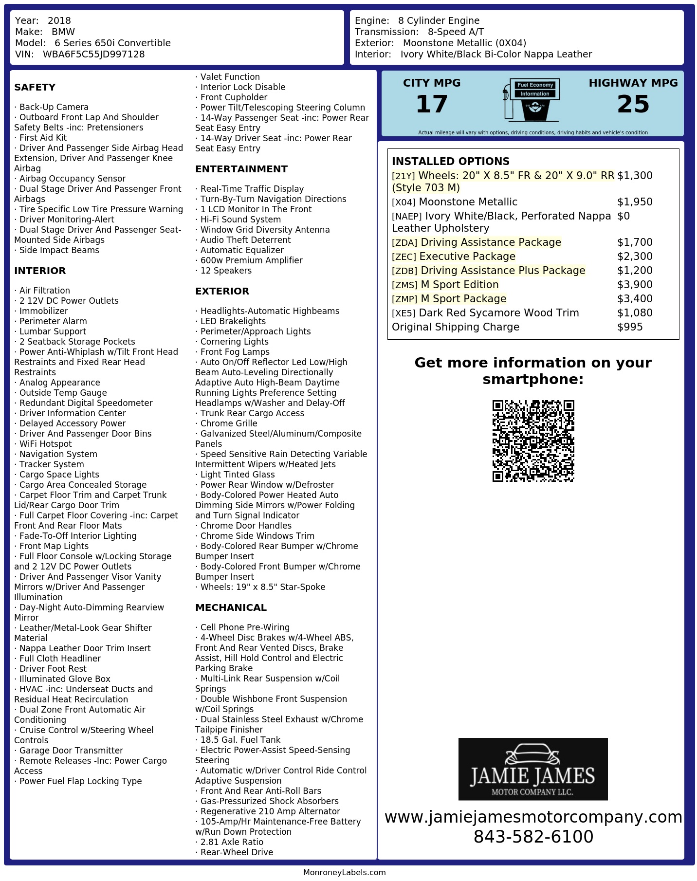 Monroney Label