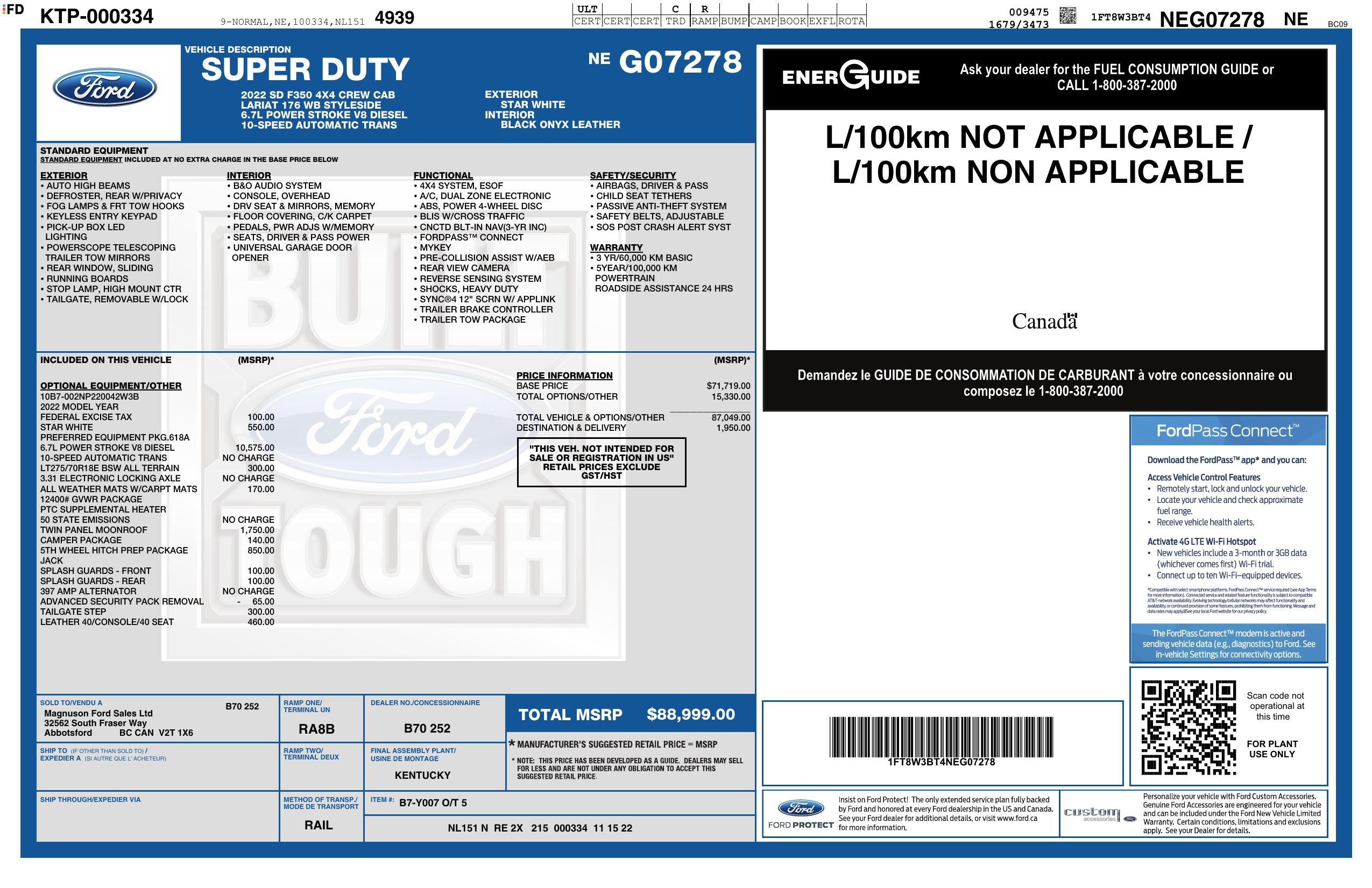 Monroney Label