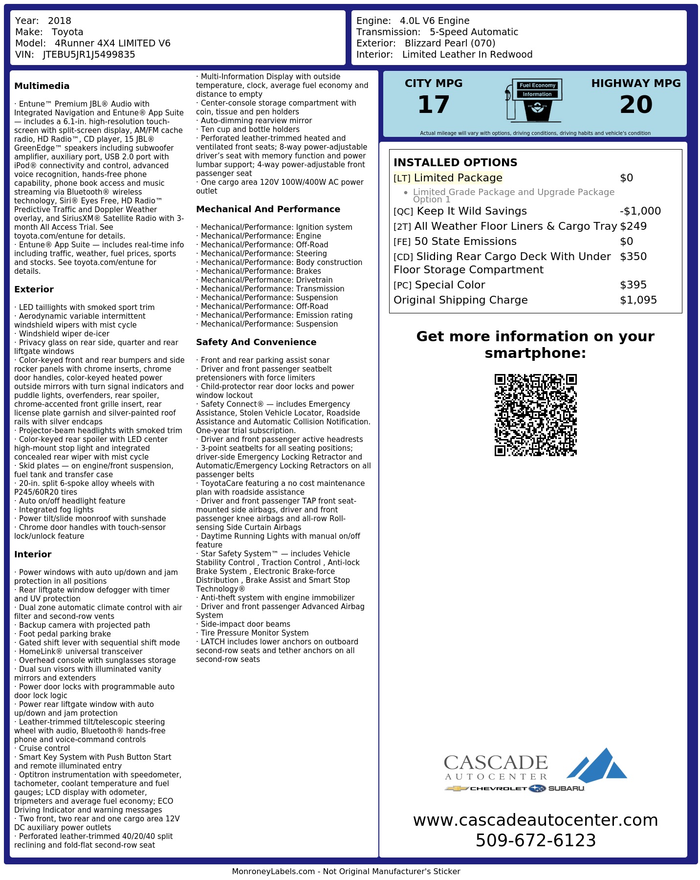 Monroney Label