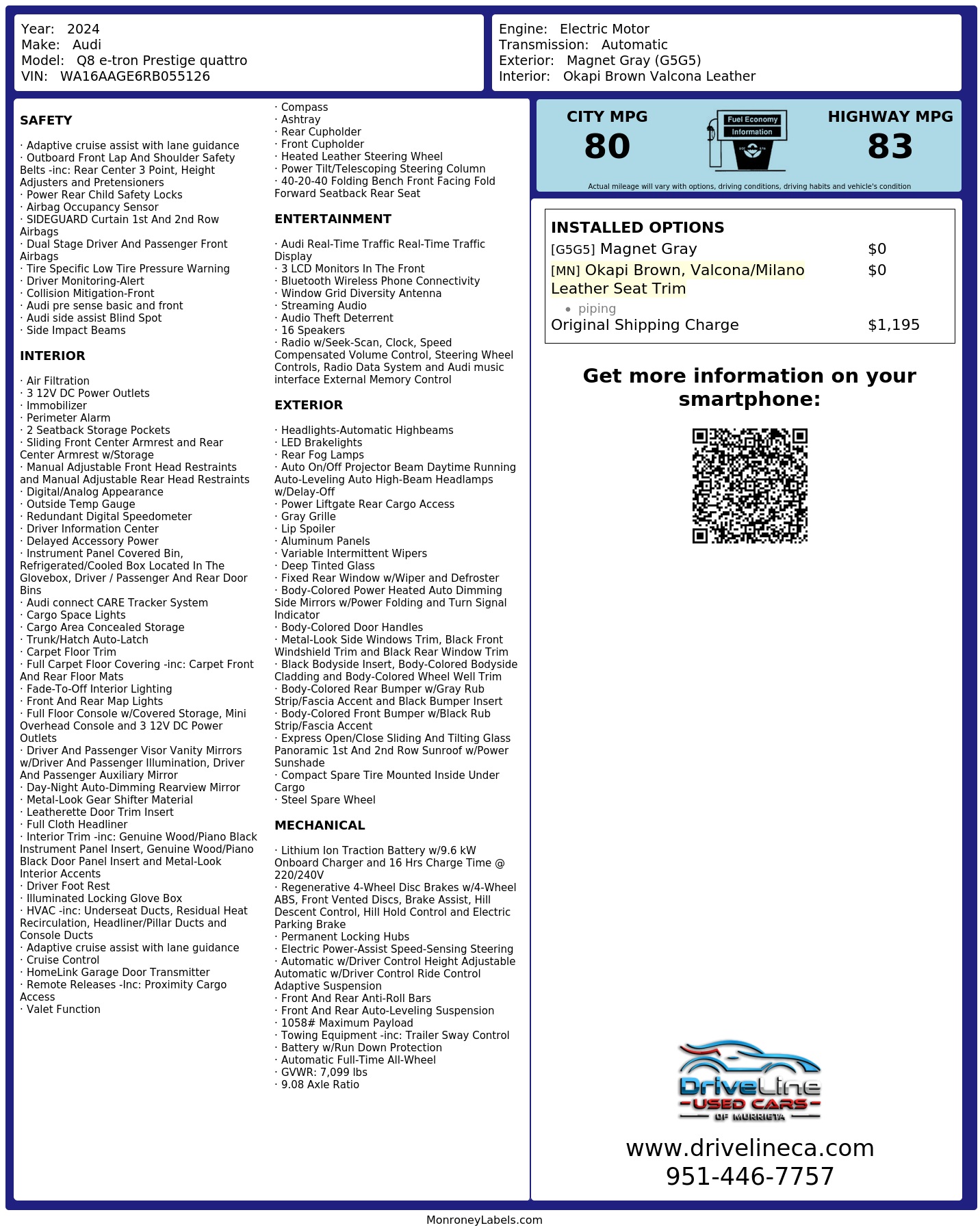 Monroney Label