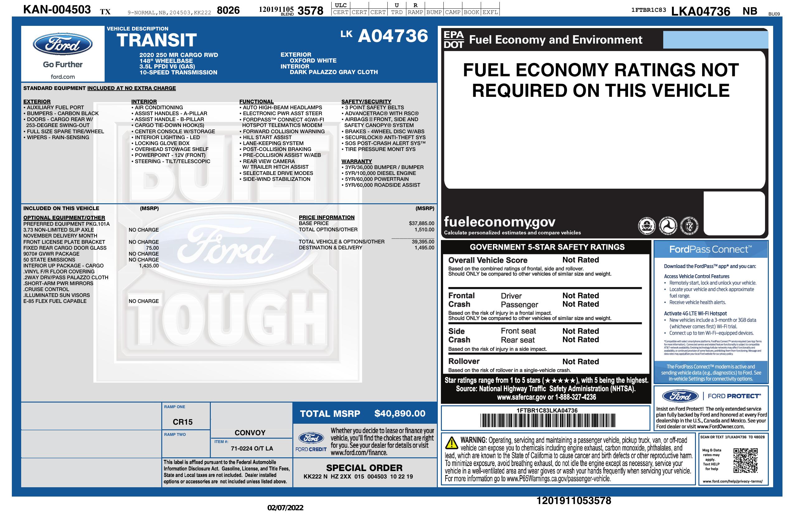 Monroney Label