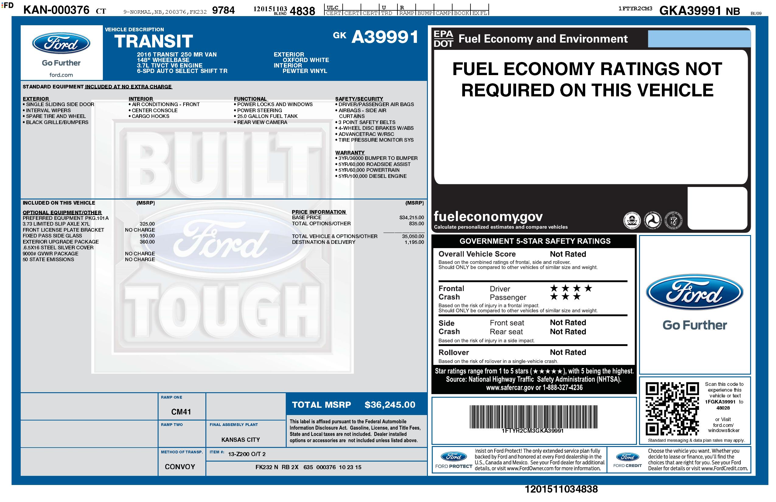Monroney Label
