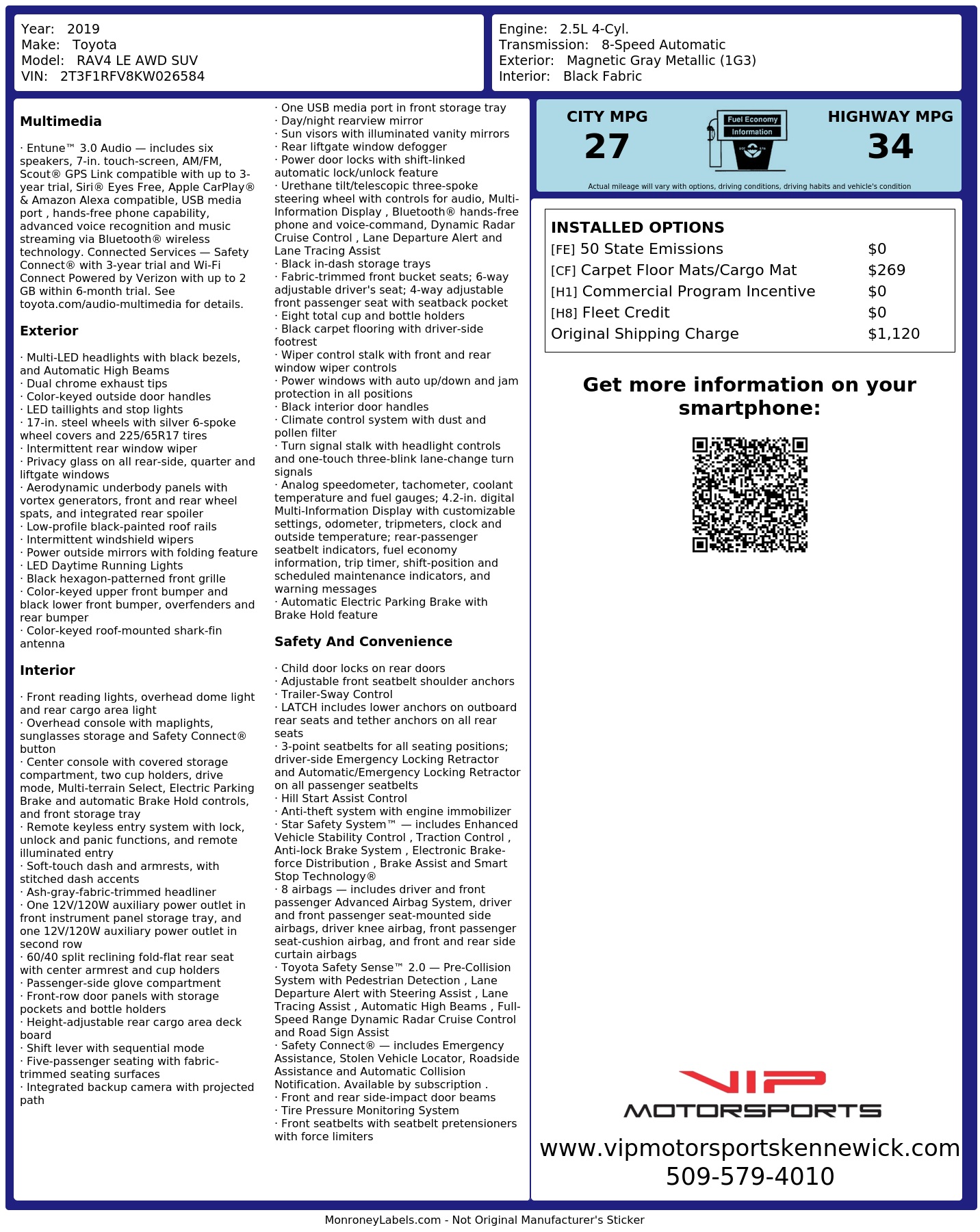 Monroney Label