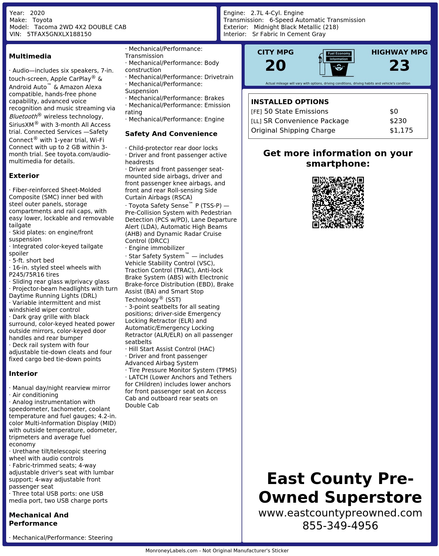Monroney Label