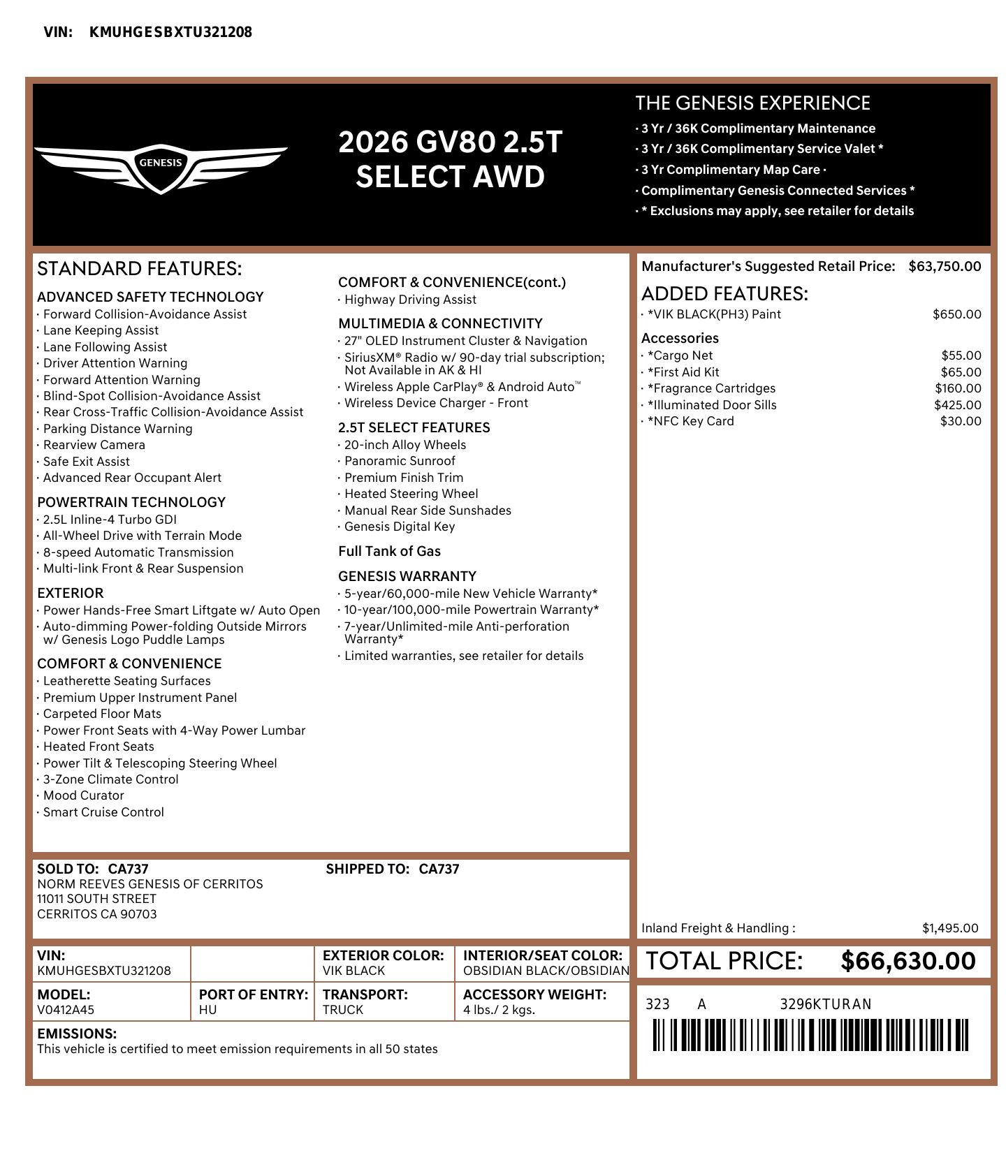 Monroney Label